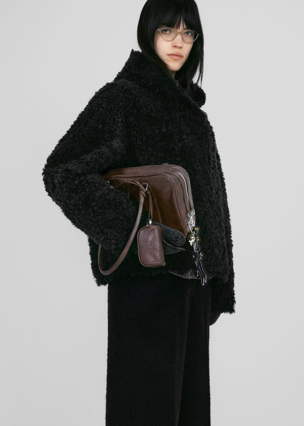 Low Classic Reversible Duffle Short Coat - Black - 2