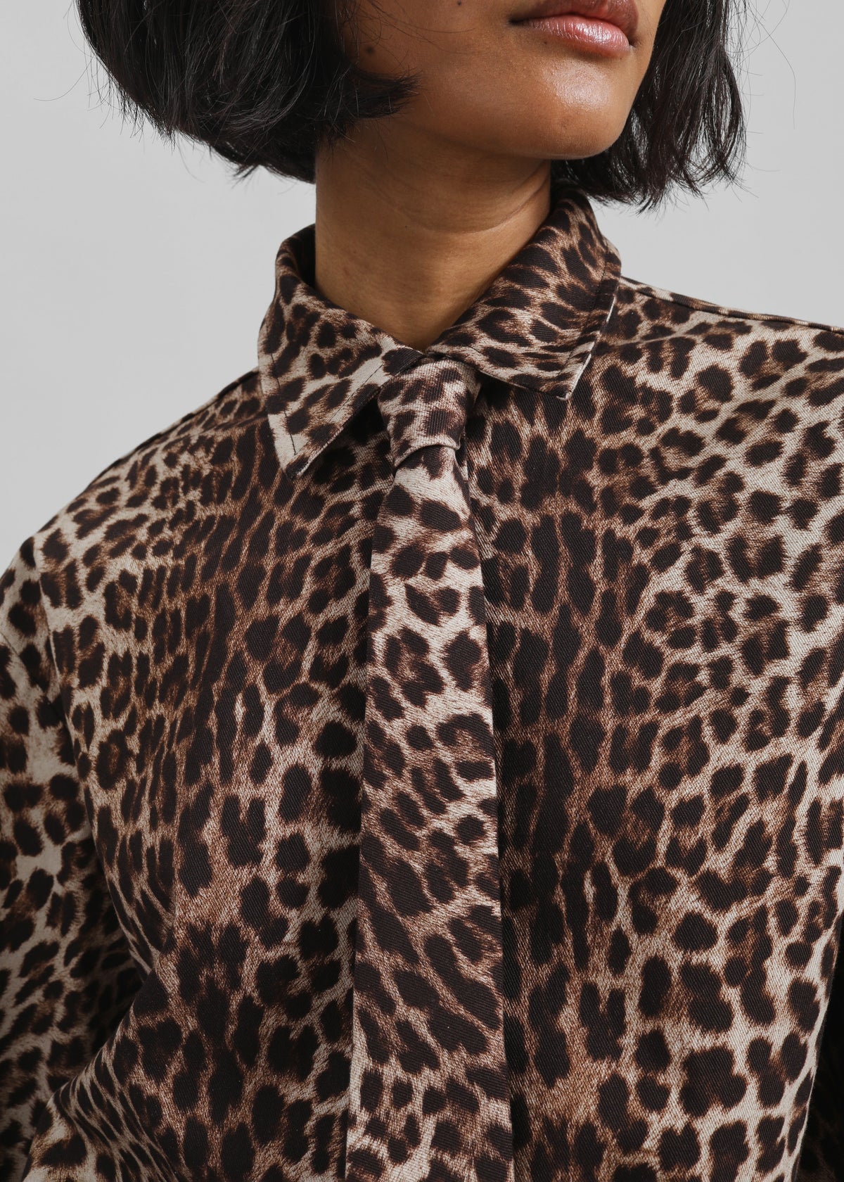 Lui Leopard Print Shirt - Brown - 6