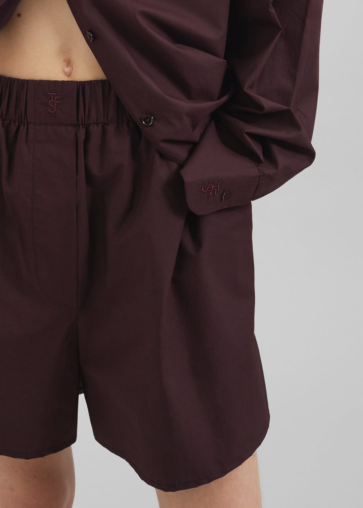 Lui Organic Cotton Boxer Shorts - Dark Plum - 5