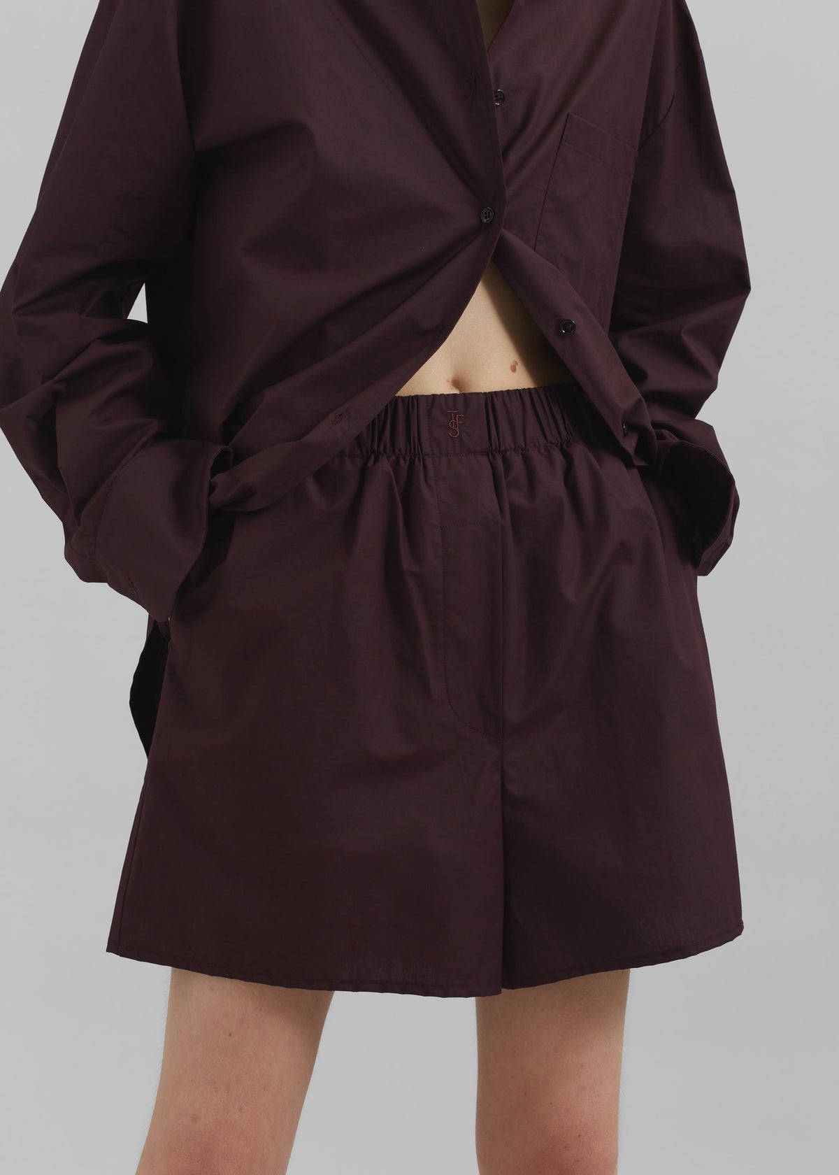 Lui Organic Cotton Boxer Shorts - Dark Plum - 2