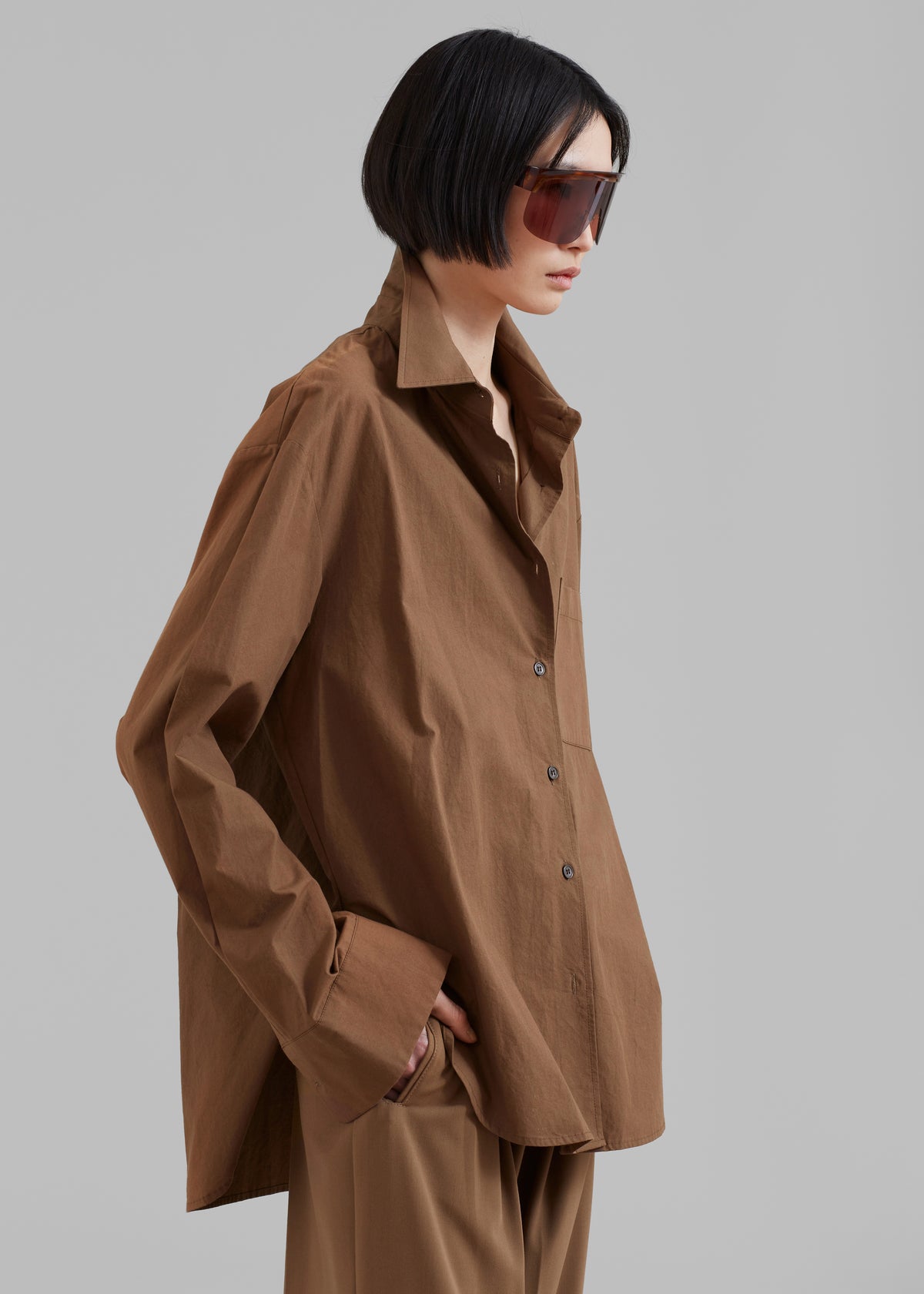 Lui Organic Cotton Shirt - Chocolate - 8