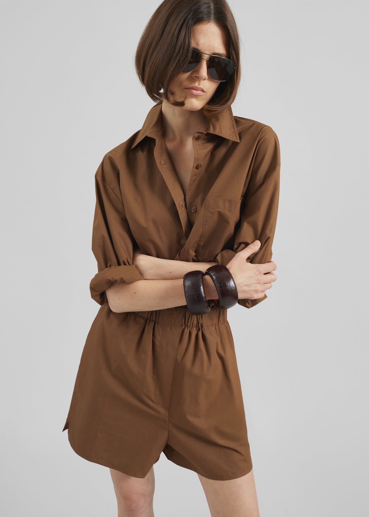 Lui Organic Cotton Shirt - Chocolate - 10