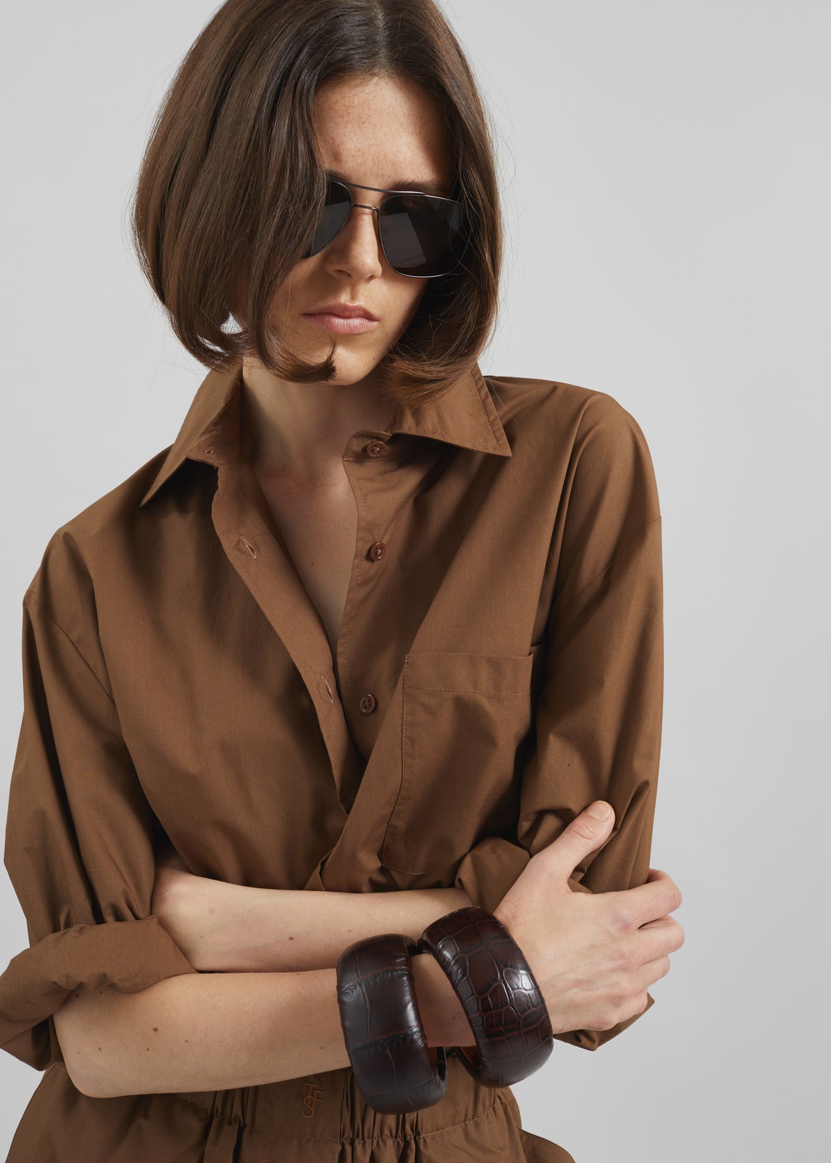 Lui Organic Cotton Shirt - Chocolate - 5