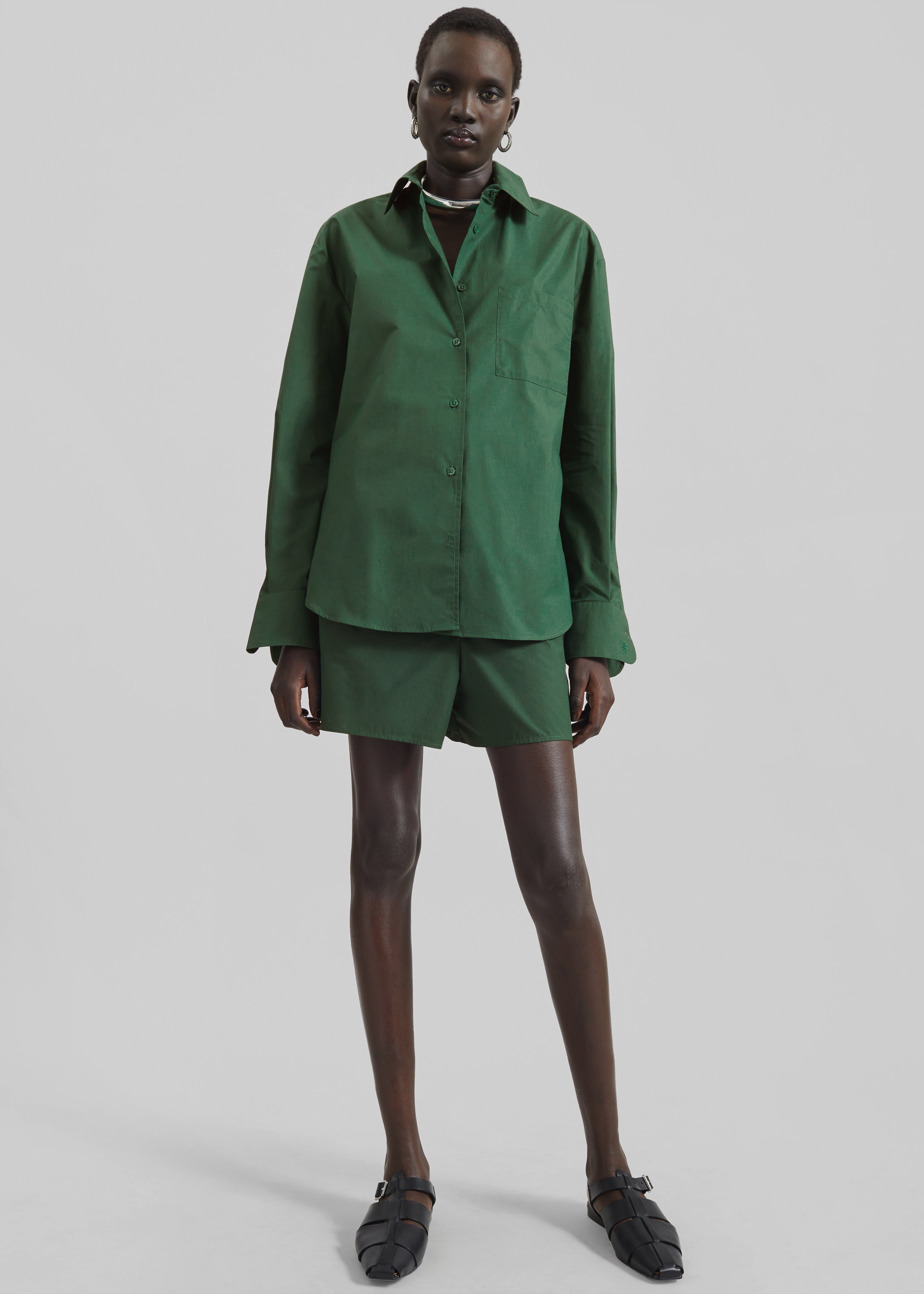 Lui Organic Cotton Shirt - Hunter Green - 10