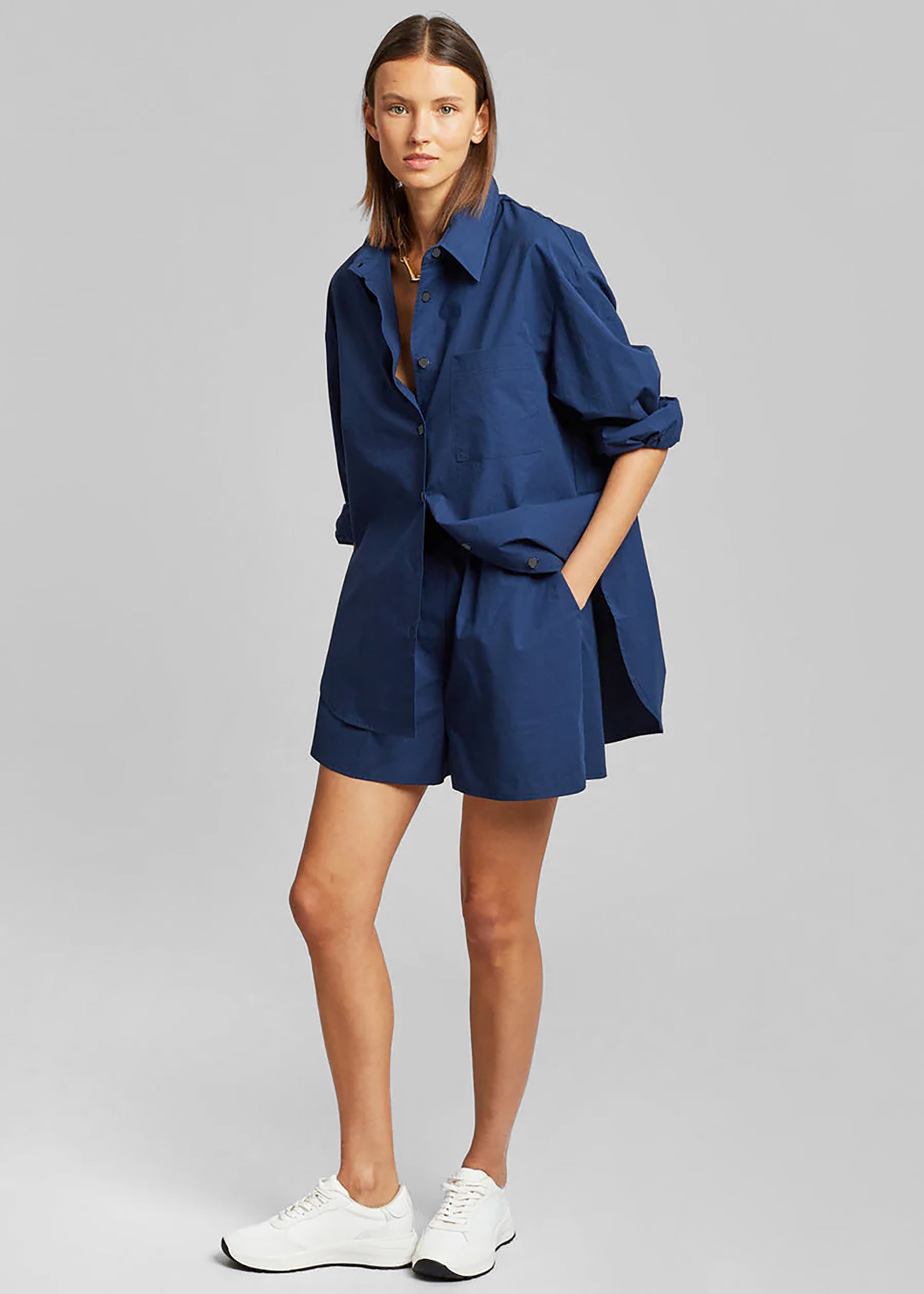 Lui Organic Cotton Shirt - Navy - 1