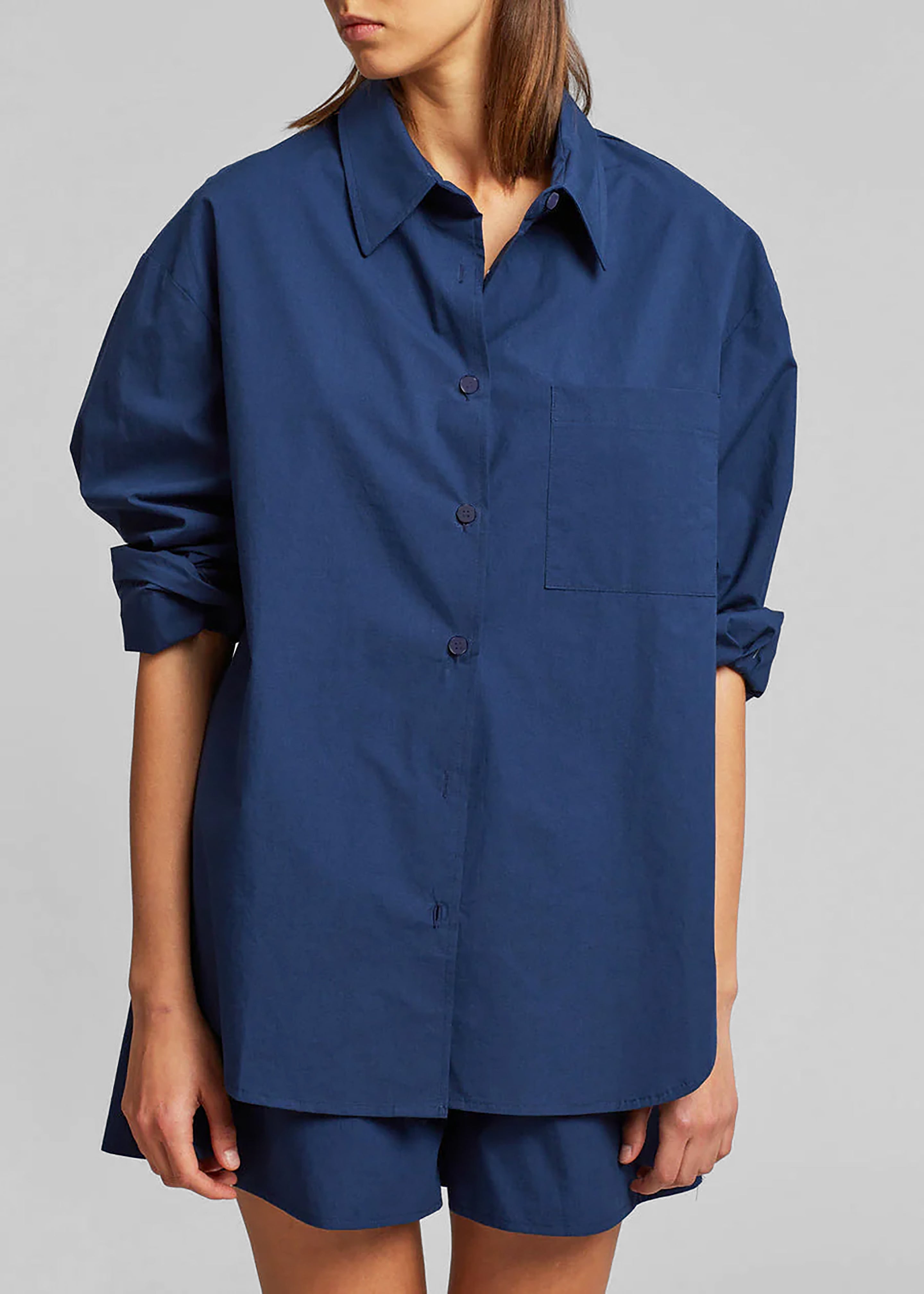 Lui Organic Cotton Shirt - Navy - 8