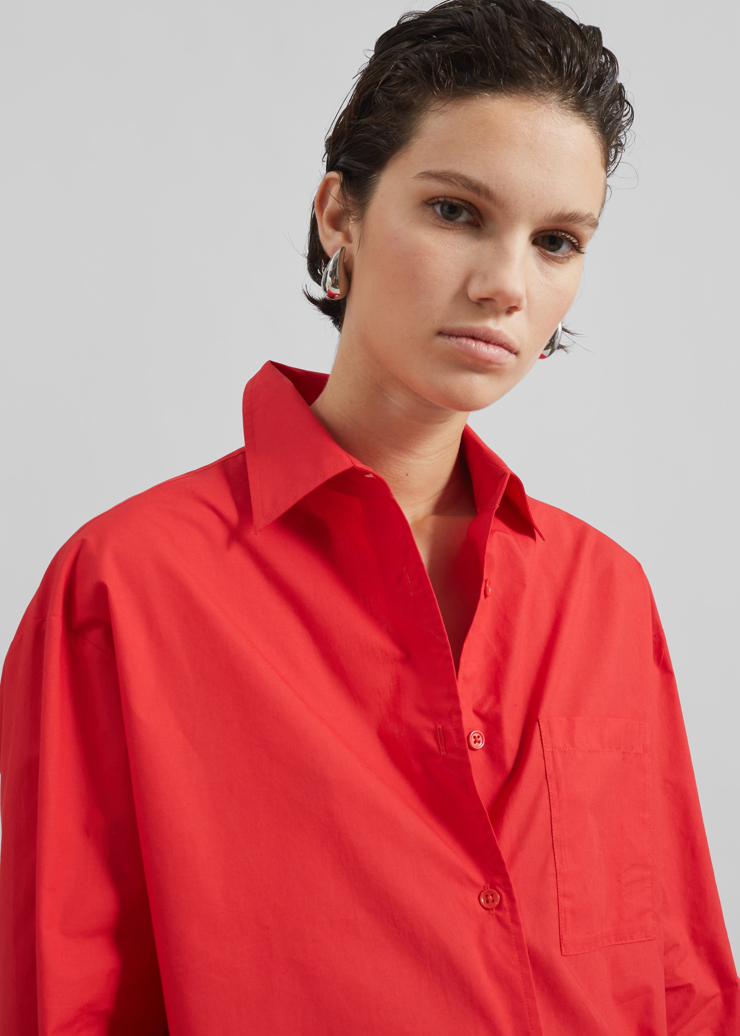Lui Organic Cotton Shirt - Red - 2