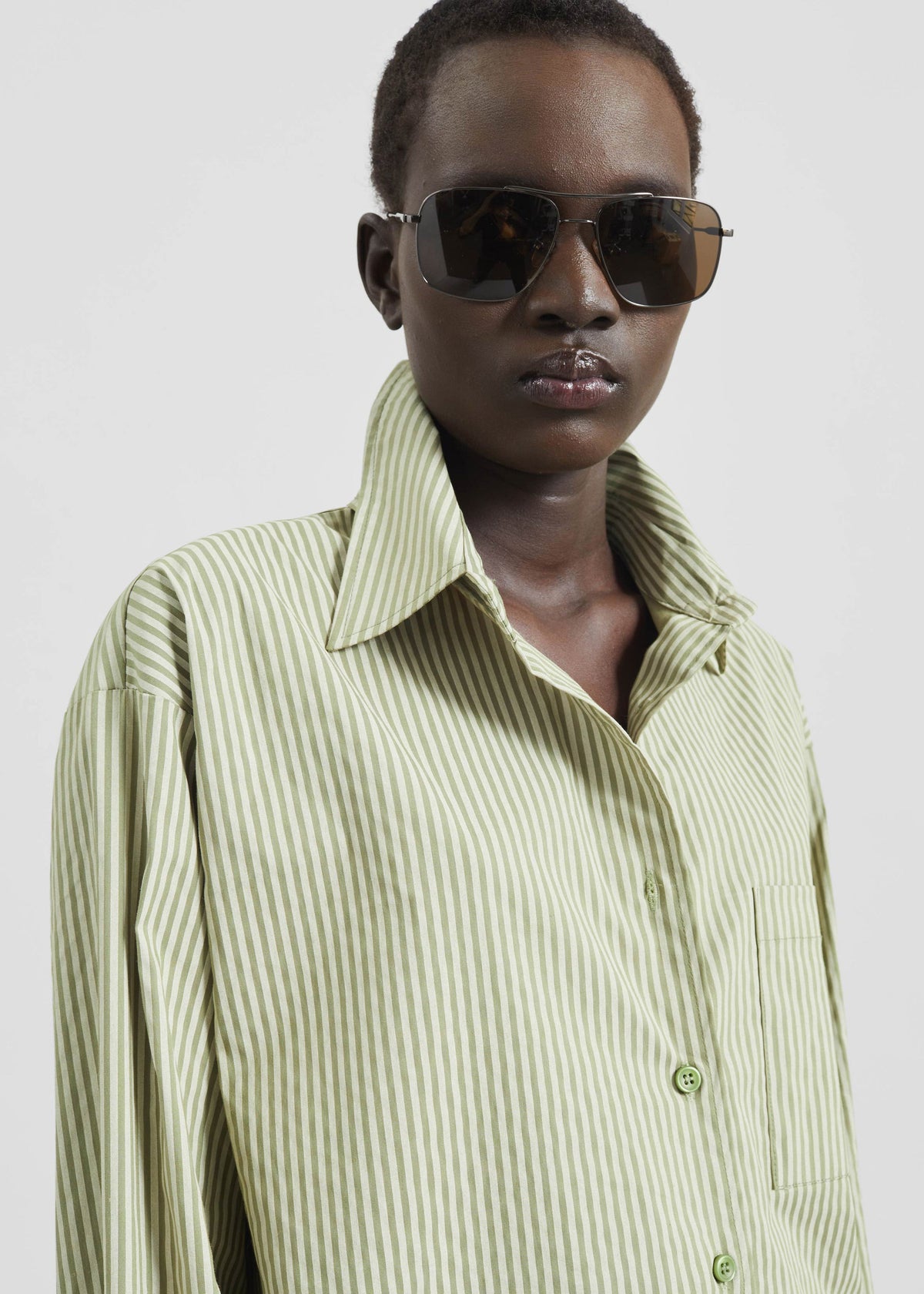 Lui Shirt - Green Stripe - 4