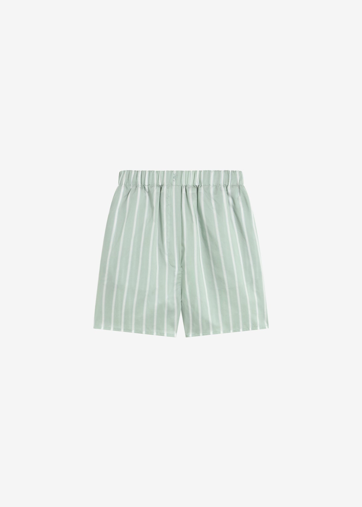 Lui Silk Boxer Shorts - Green Stripe - 10