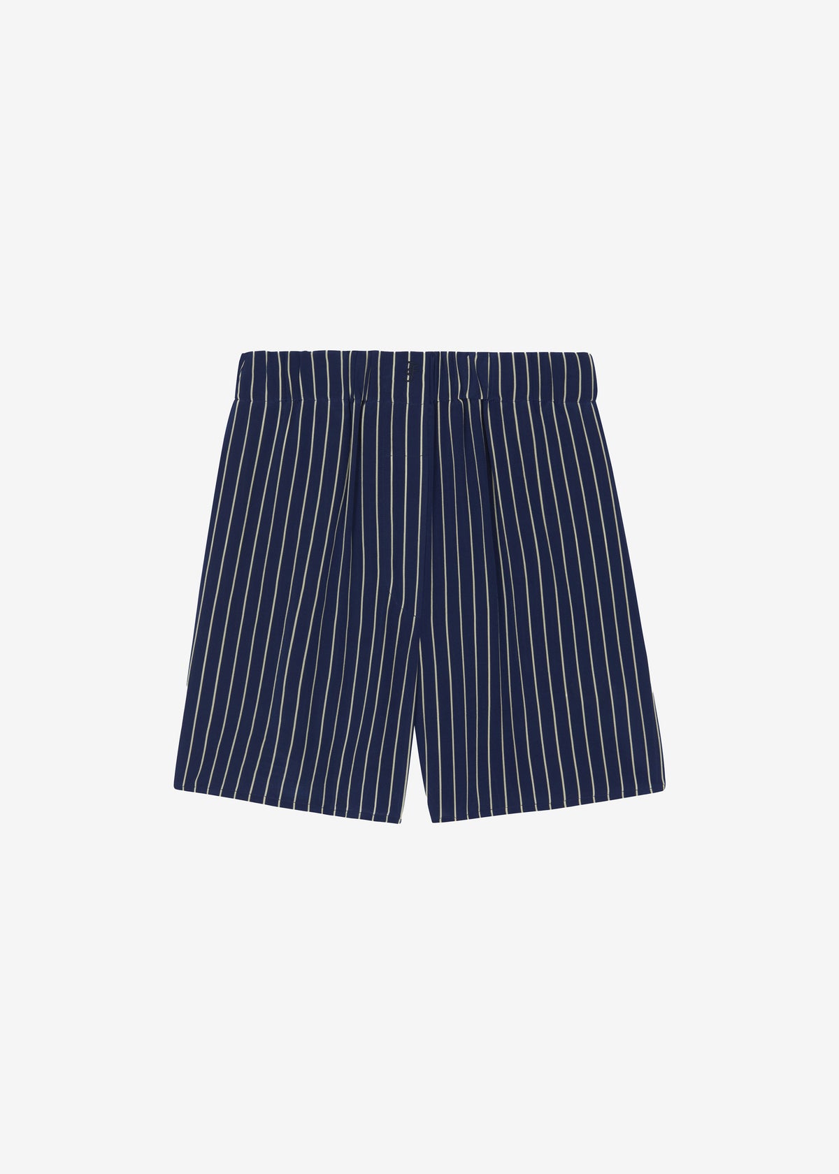 Lui Striped Boxer Shorts - Navy/Beige Pinstripe - 6
