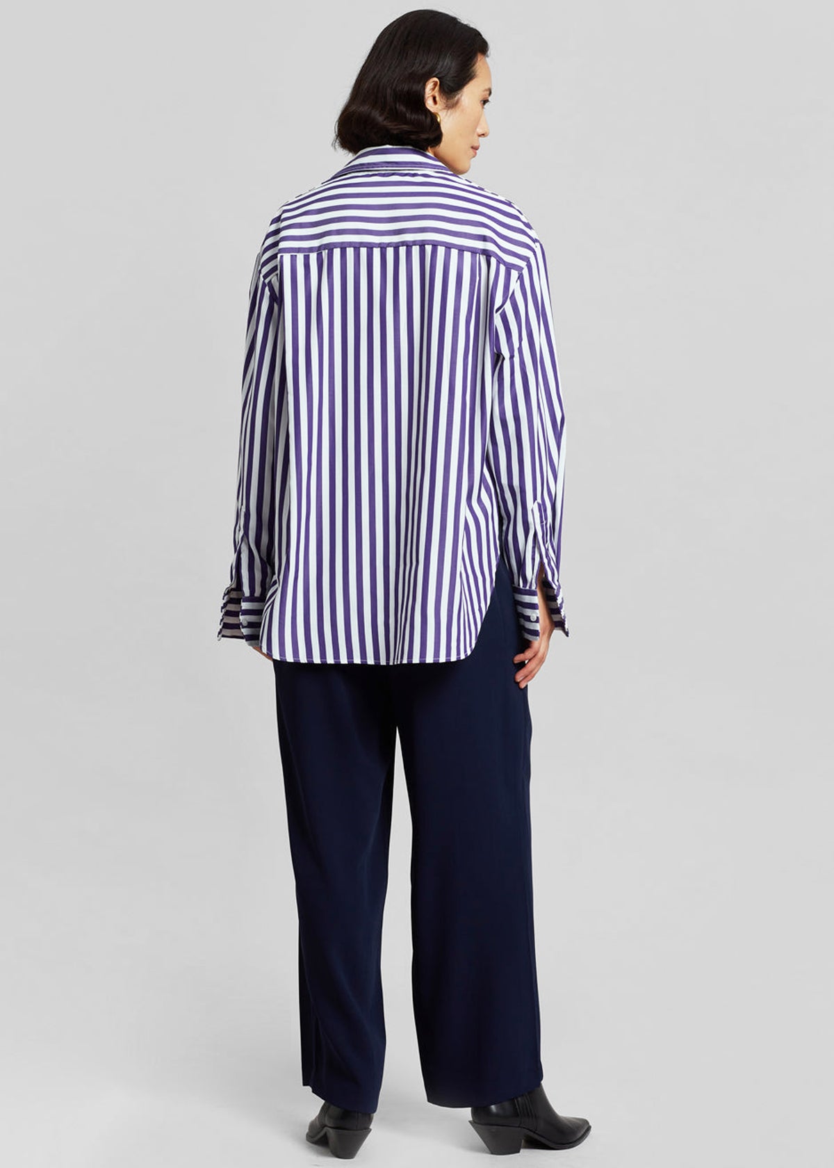 Lui Stripe Shirt - Deep Blue - 8