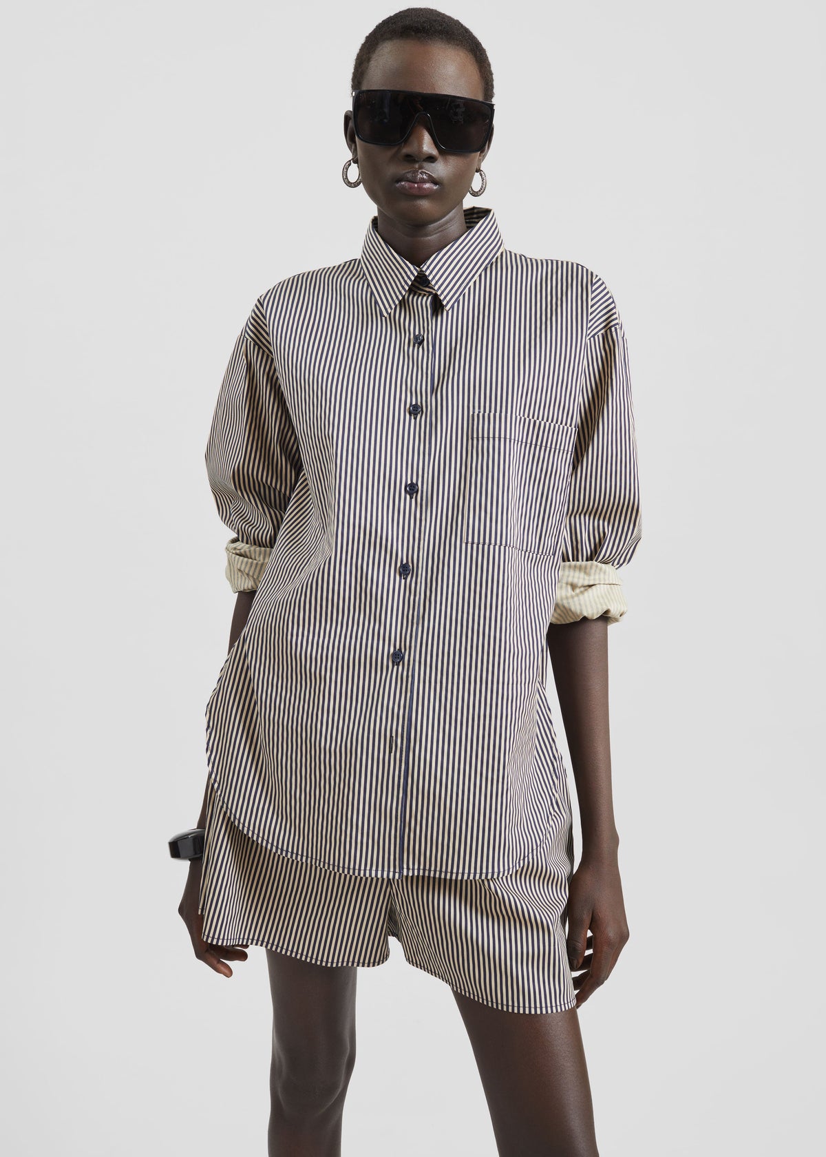 Lui Boxer Shorts - Beige/Navy Stripe - 8