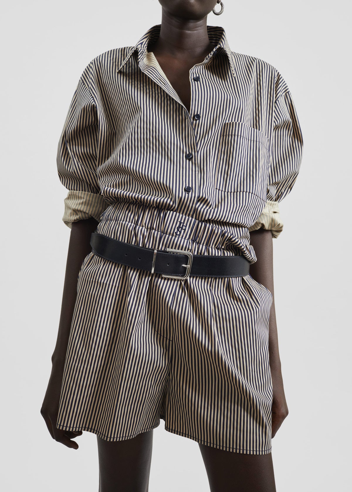 Lui Boxer Shorts - Beige/Navy Stripe - 3