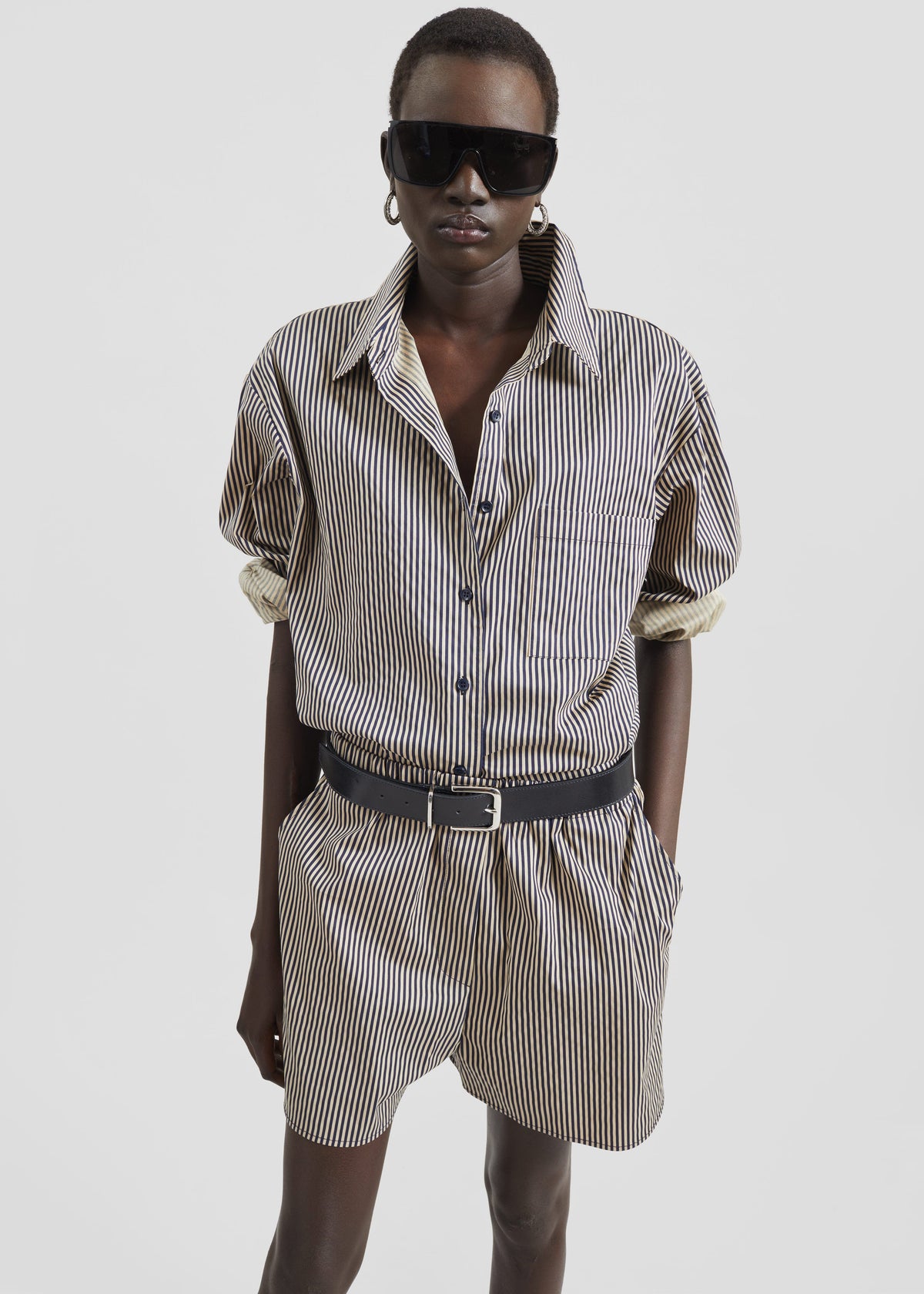 Lui Boxer Shorts - Beige/Navy Stripe - 2