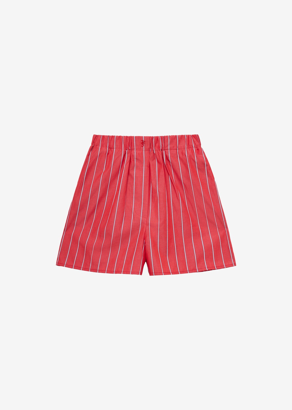 Lui Striped Cotton Boxer Shorts - Red/White Stripe - 8