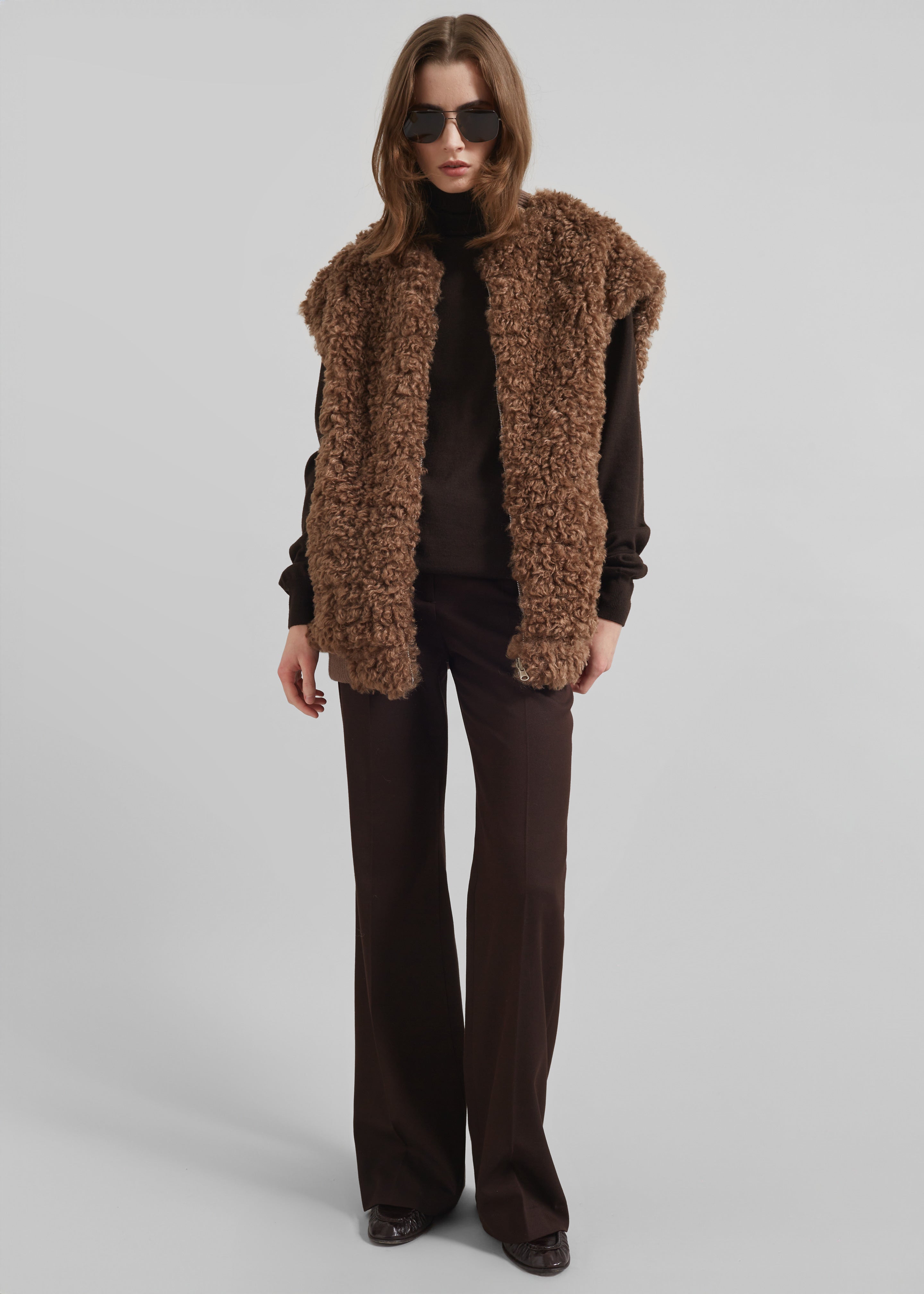 Lyra Flared Pants - Brown - 12