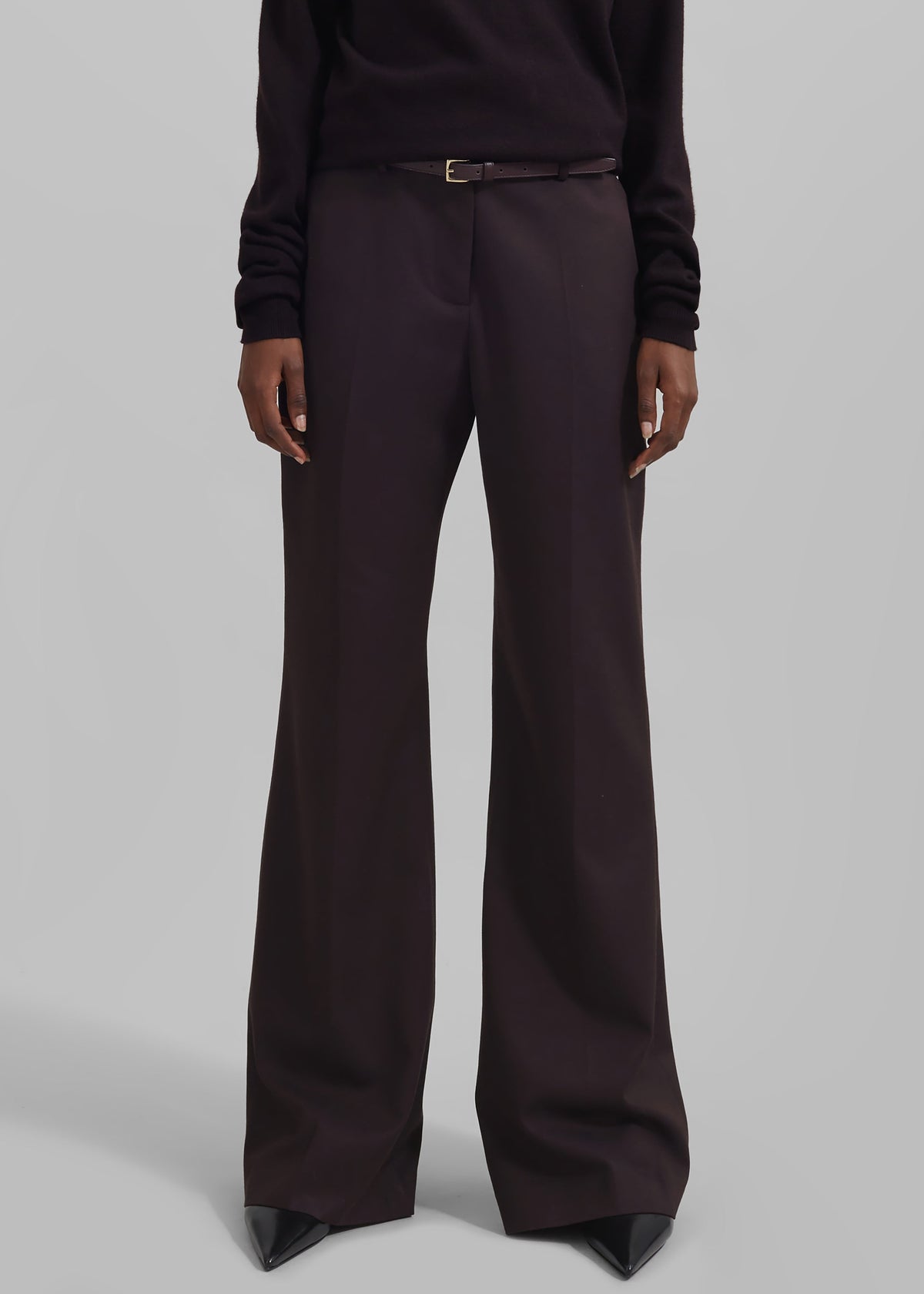 Lyra Flared Pants - Dark Plum - 7