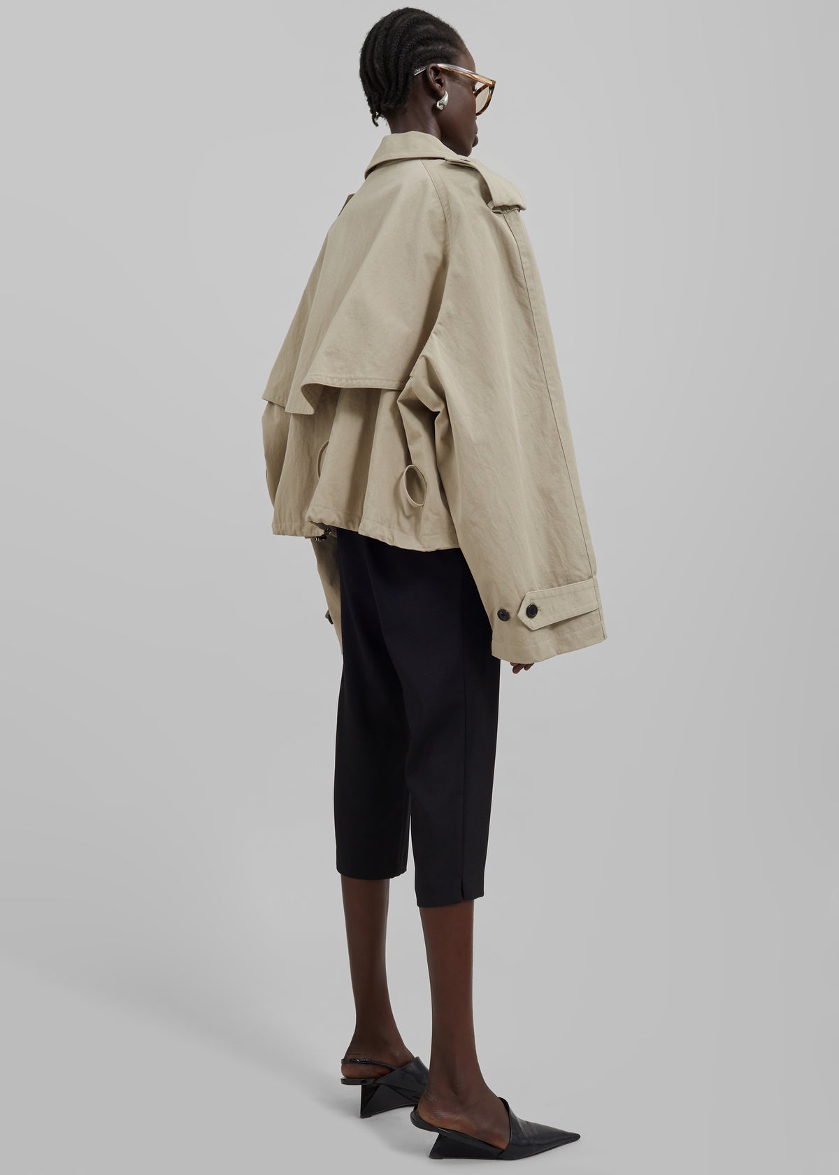 Mads Cropped Trench - Beige - 14