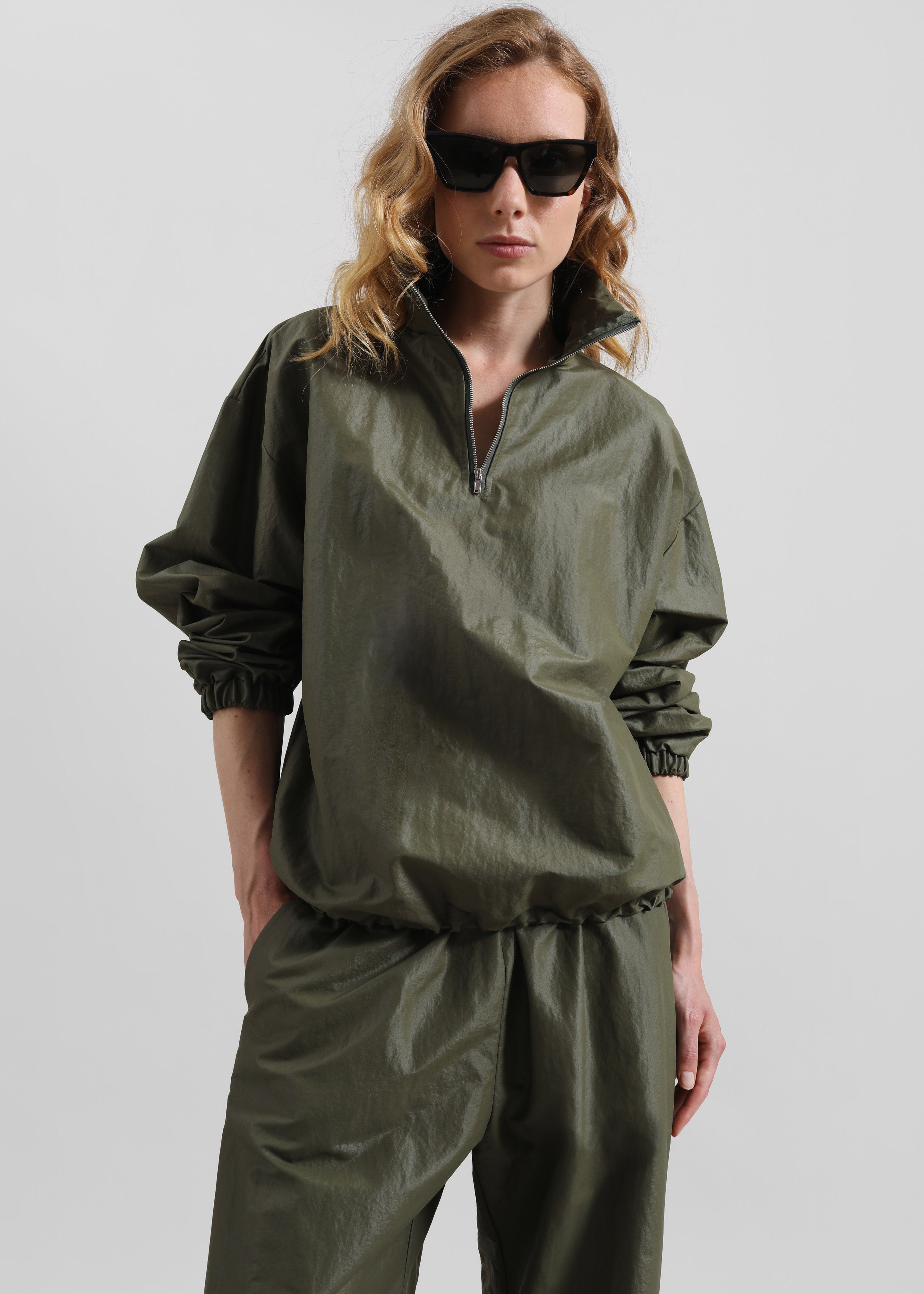 Majvik Windbreaker Anorak - Olive - 1