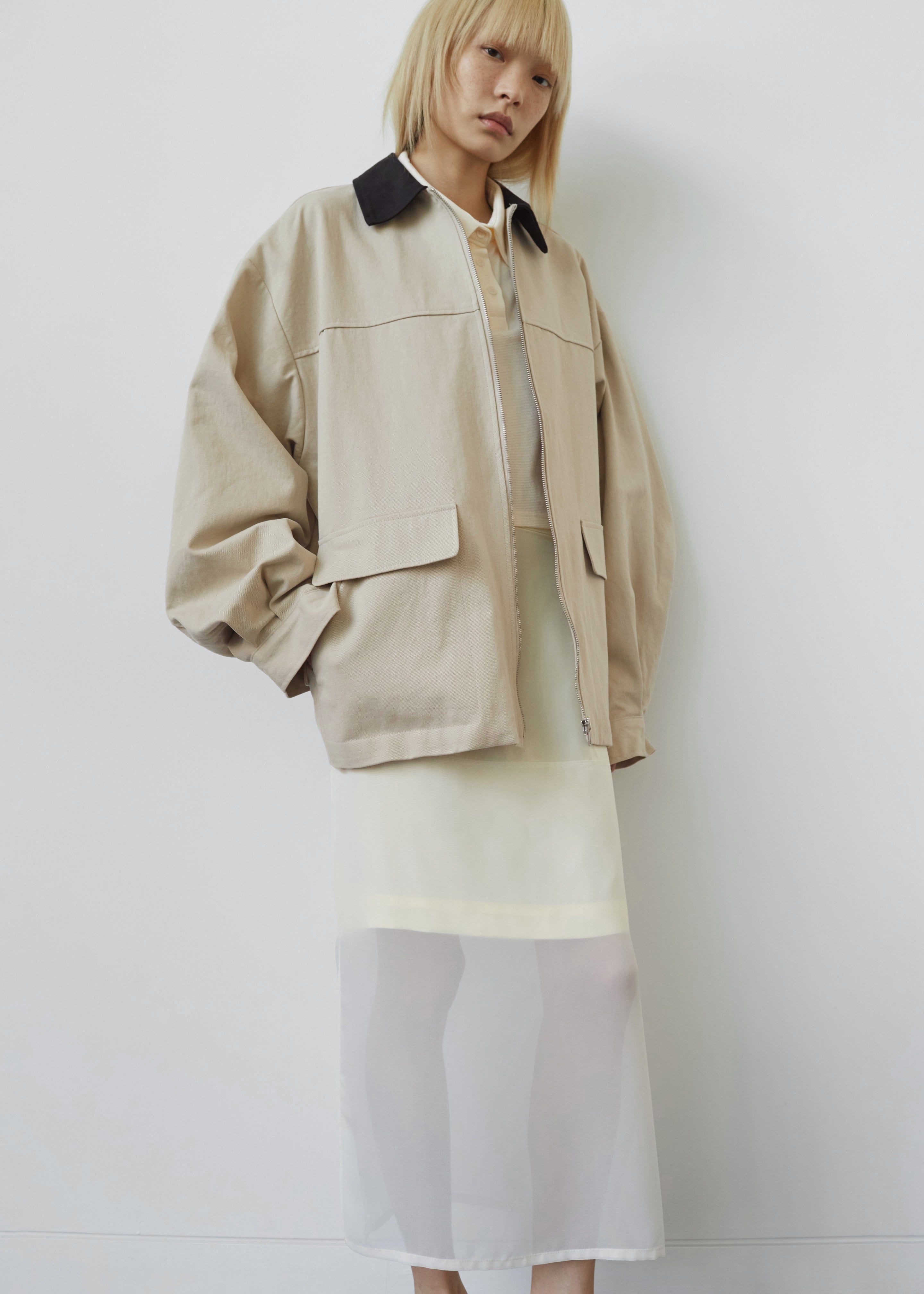 Malia Utility Jacket - Beige - 1
