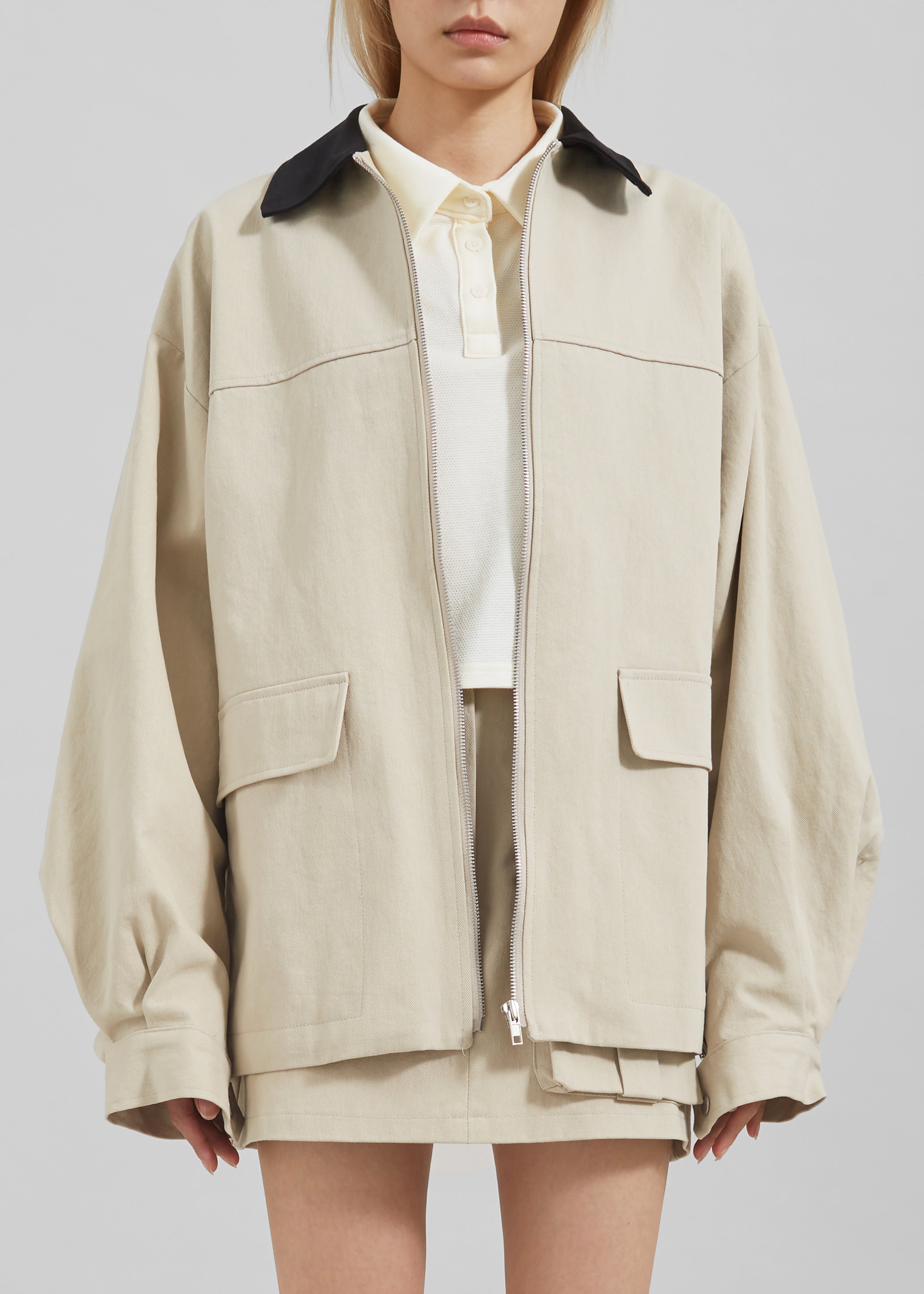 Malia Utility Jacket - Beige - 16