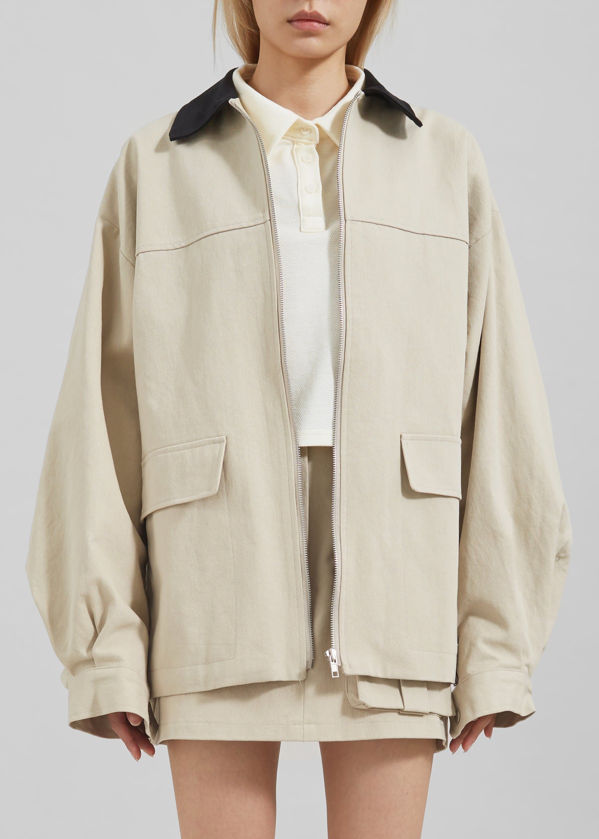 Malia Utility Jacket - Beige - 9