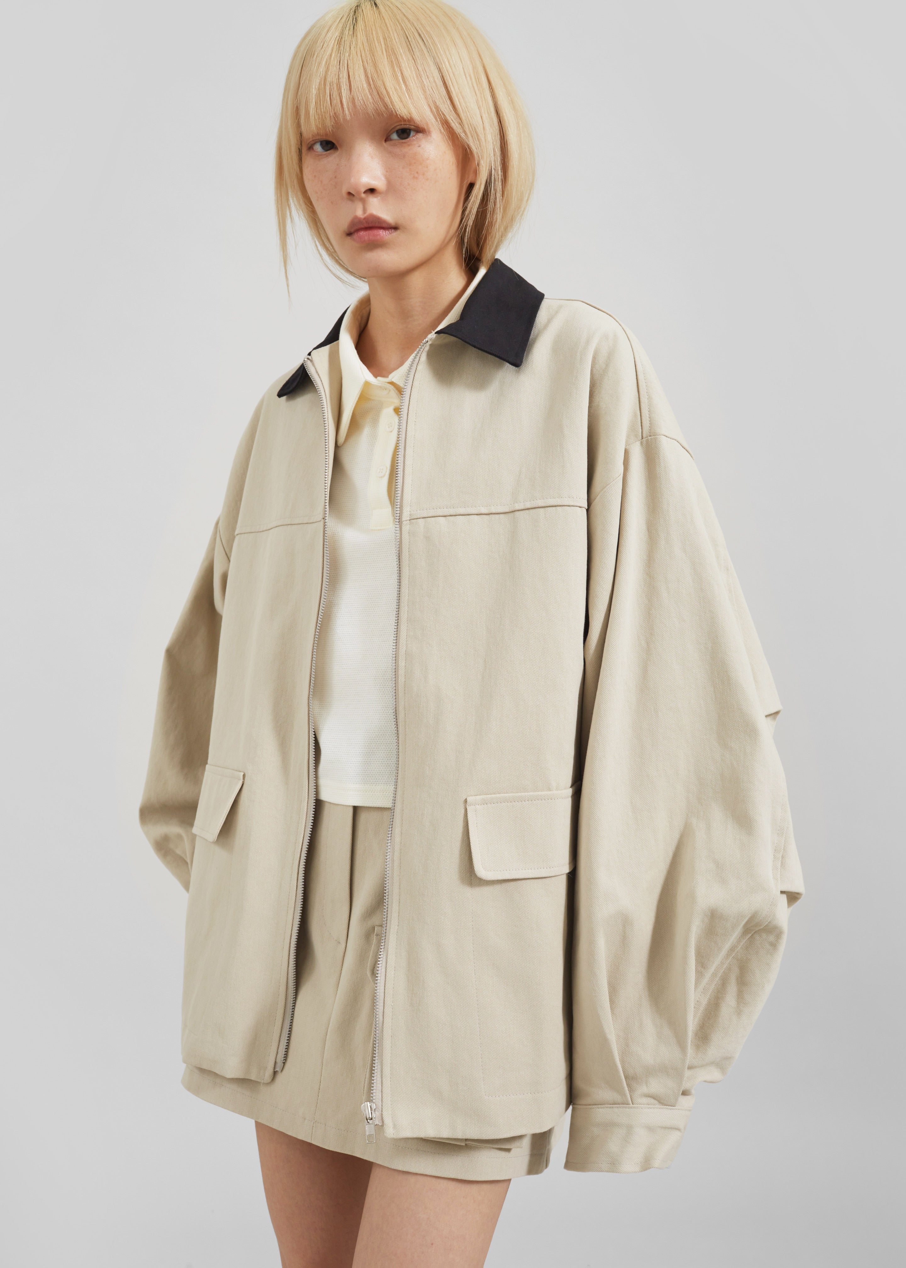 Malia Utility Jacket - Beige - 10