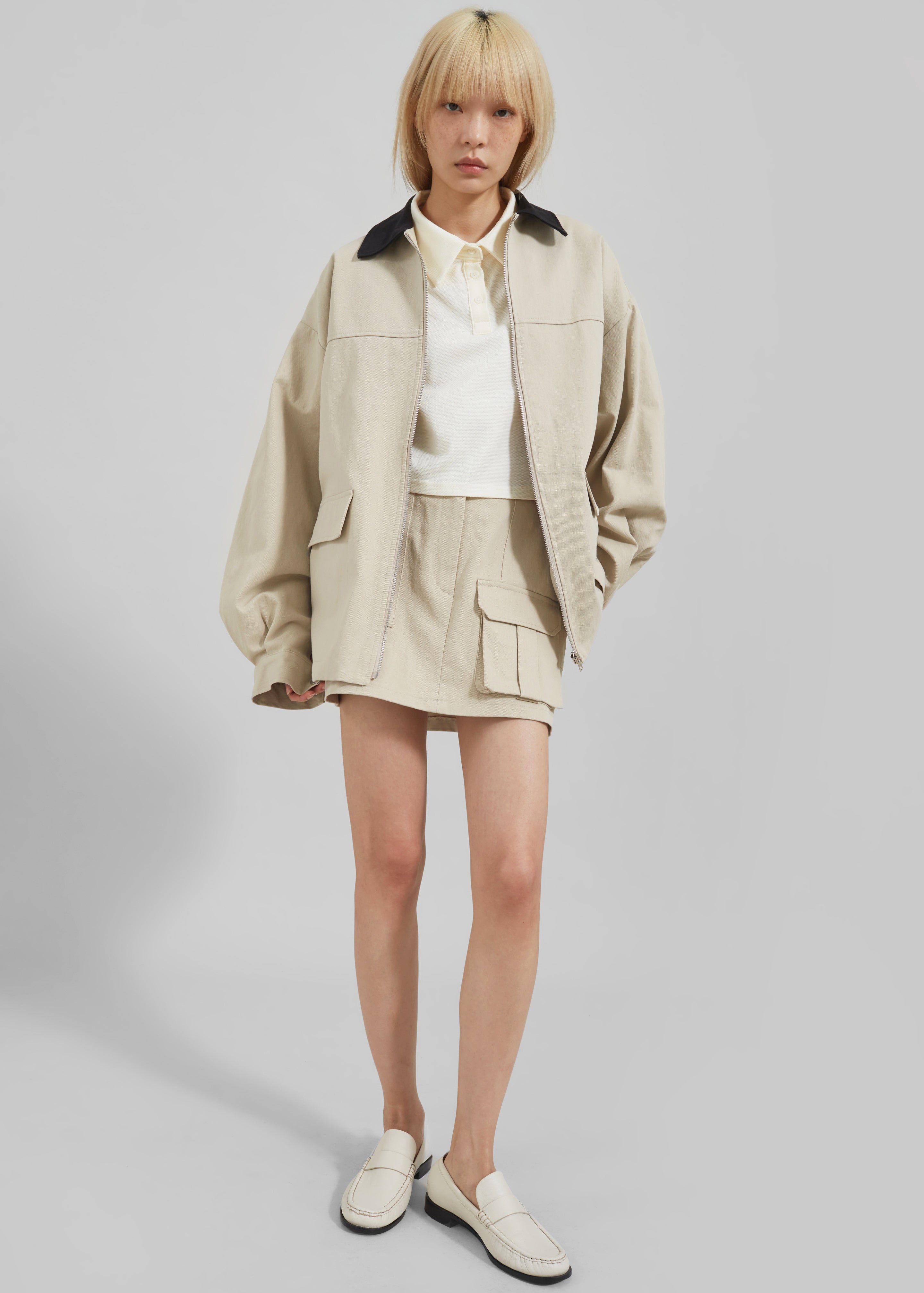 Malia Utility Jacket - Beige - 6