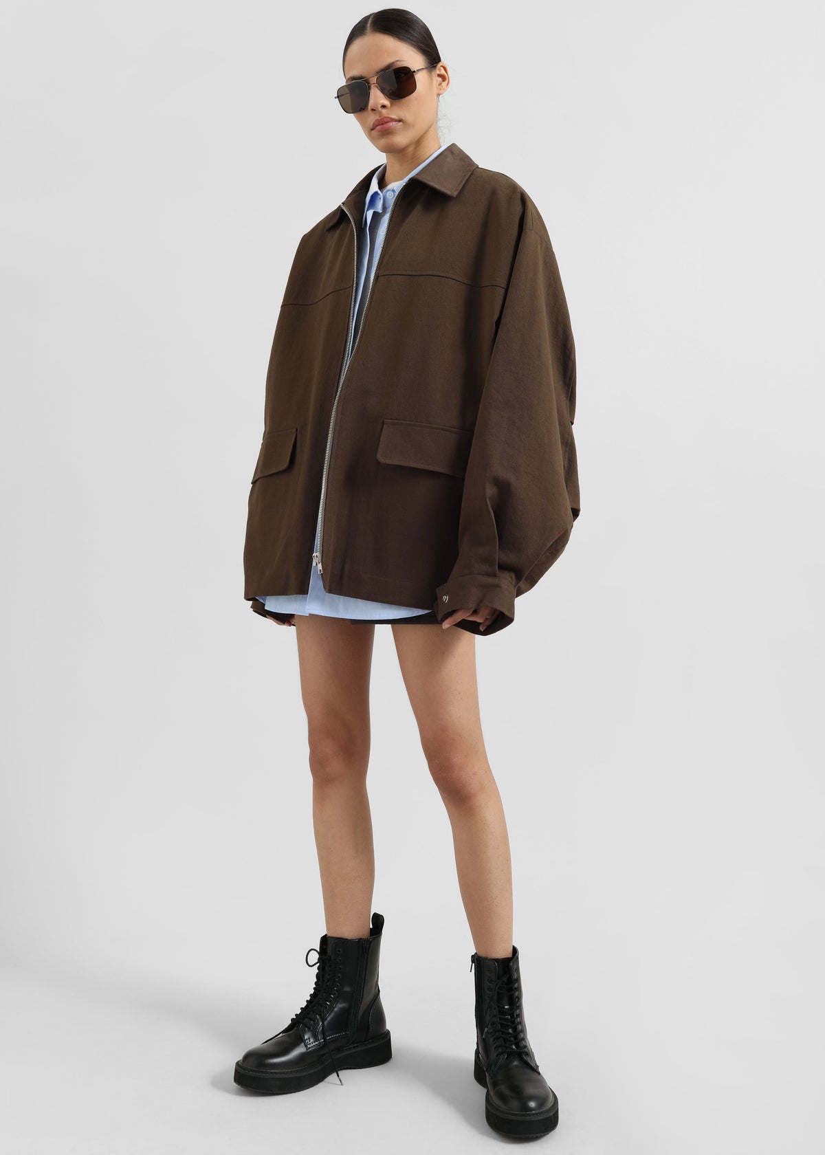 Malia Utility Jacket - Brown - 4