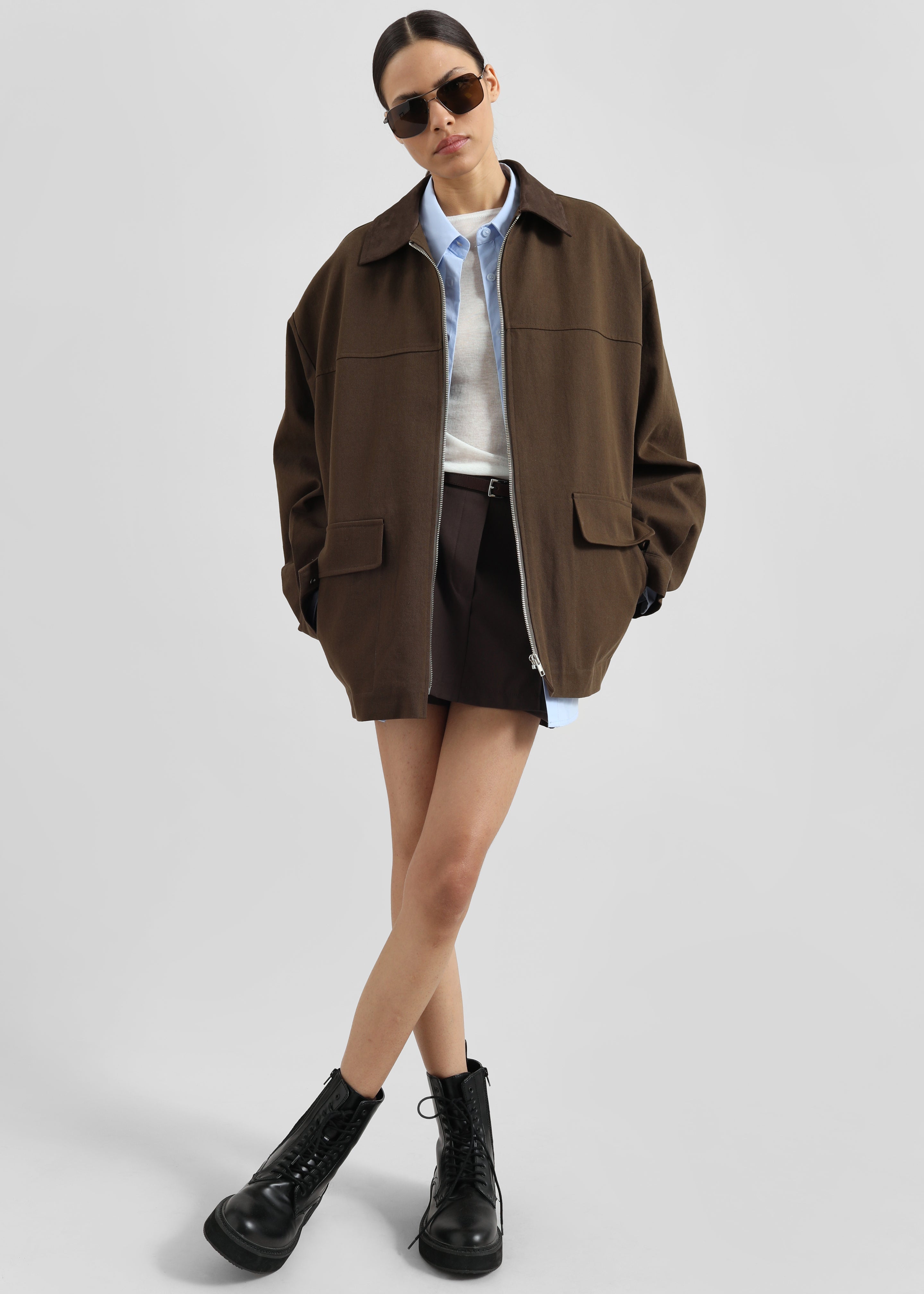 Malia Utility Jacket - Brown - 5