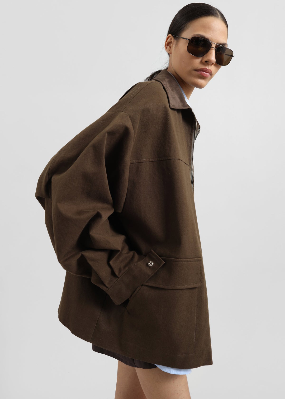 Malia Utility Jacket - Brown - 6