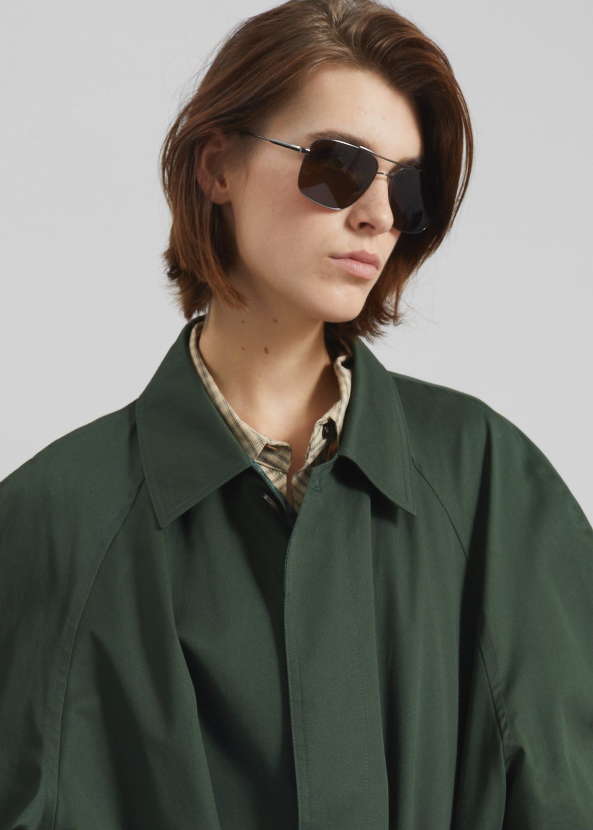 Malmedy Oversized Long Coat - Deep Green - 7