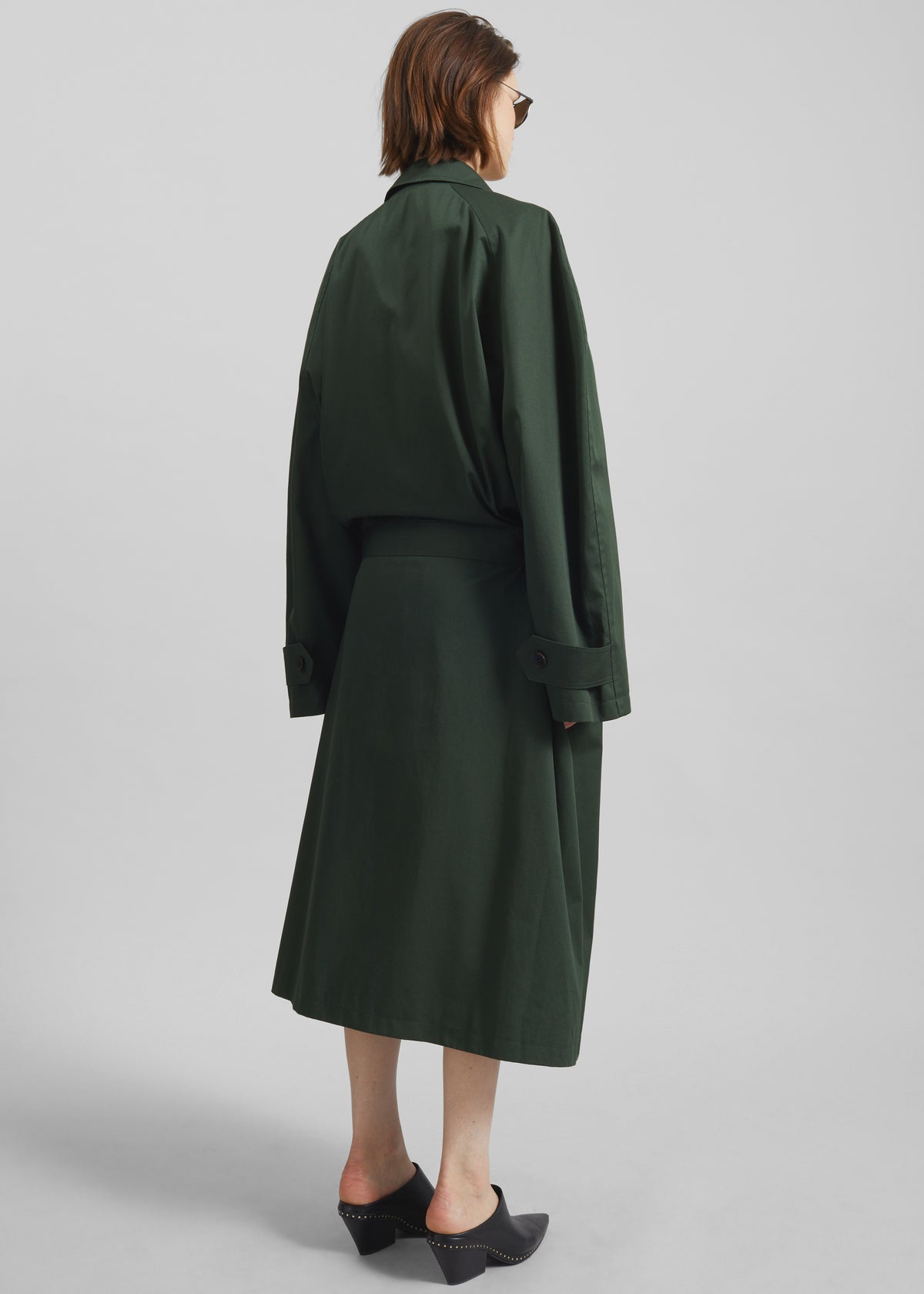 Malmedy Oversized Long Coat - Deep Green - 8