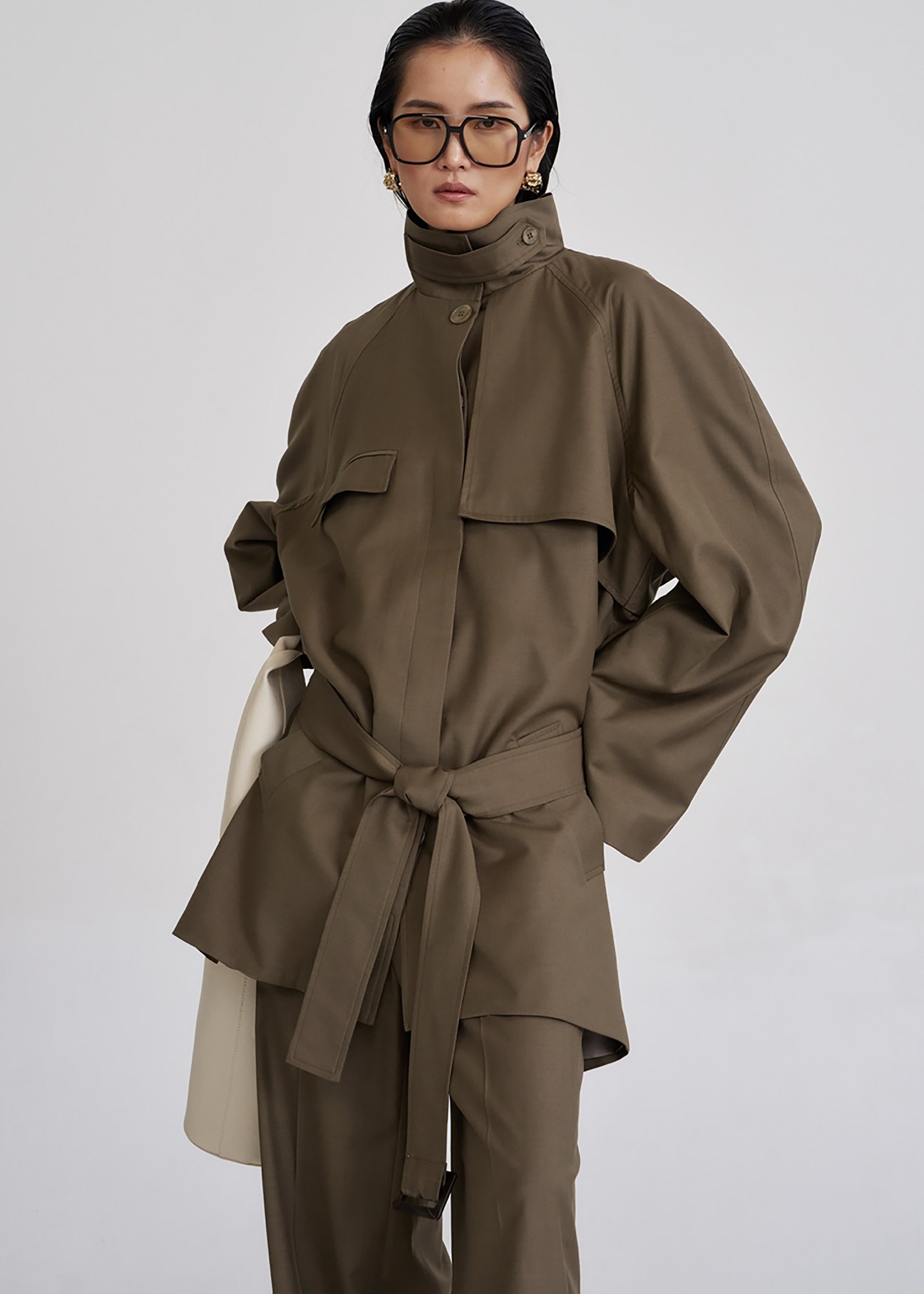 Malvan Short Trench - Olive Brown - 2