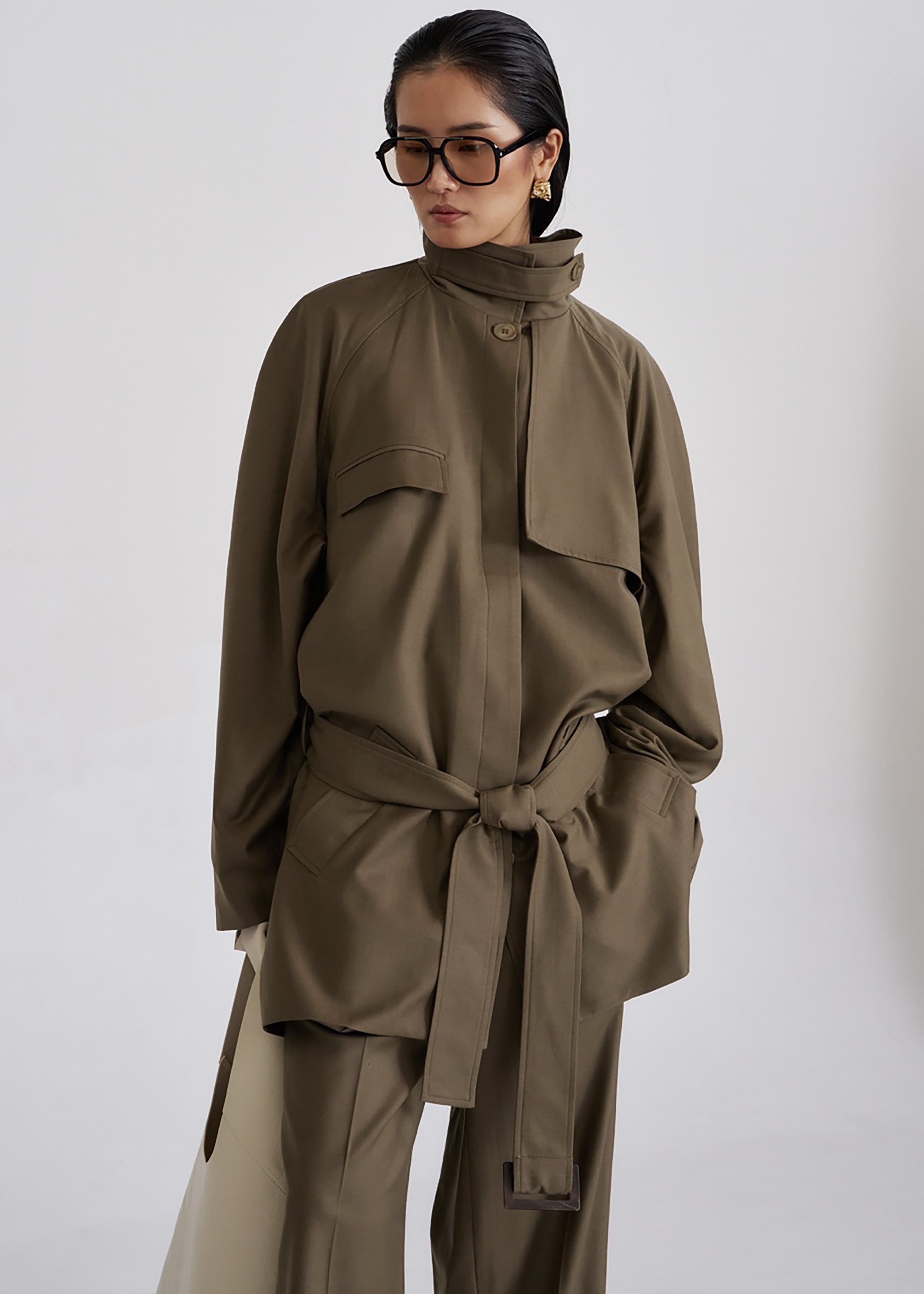 Malvan Short Trench - Olive Brown - 3