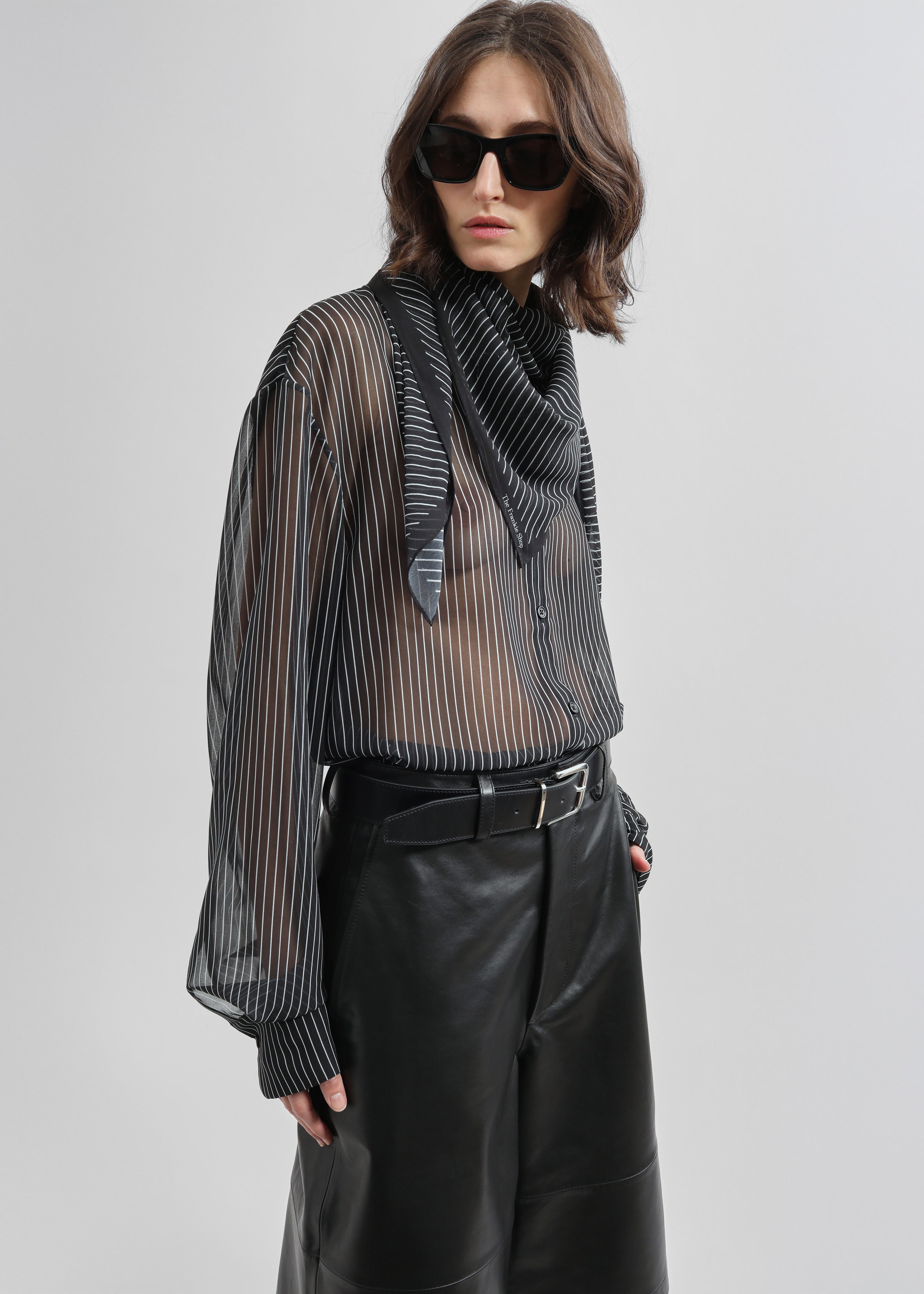 Marais Striped Scarf - Black/White - 4