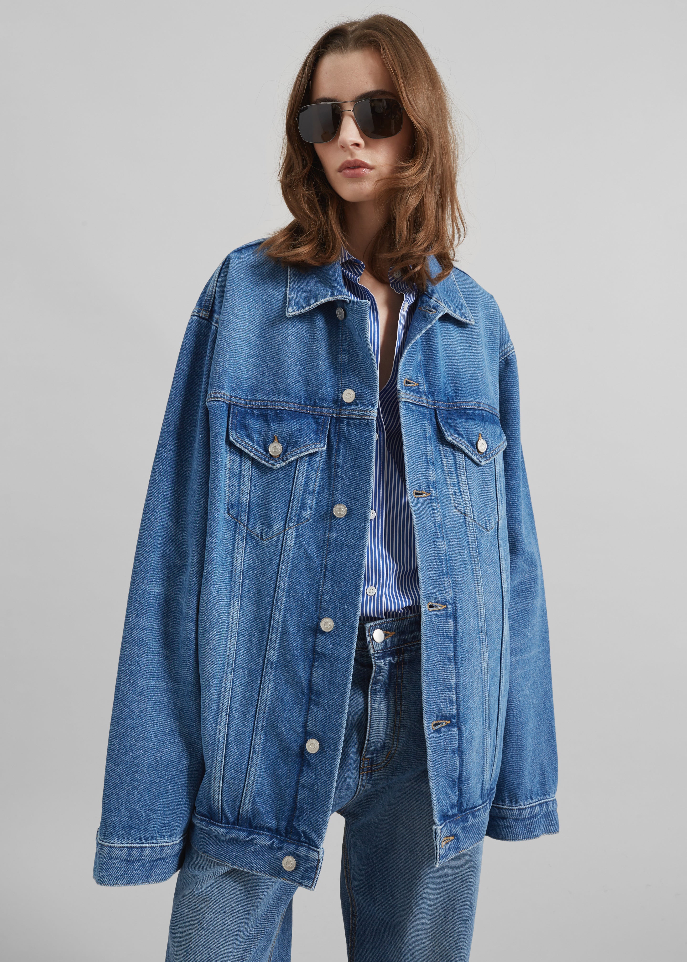 Marden Denim Jacket - Medium Wash – The Frankie Shop Europe