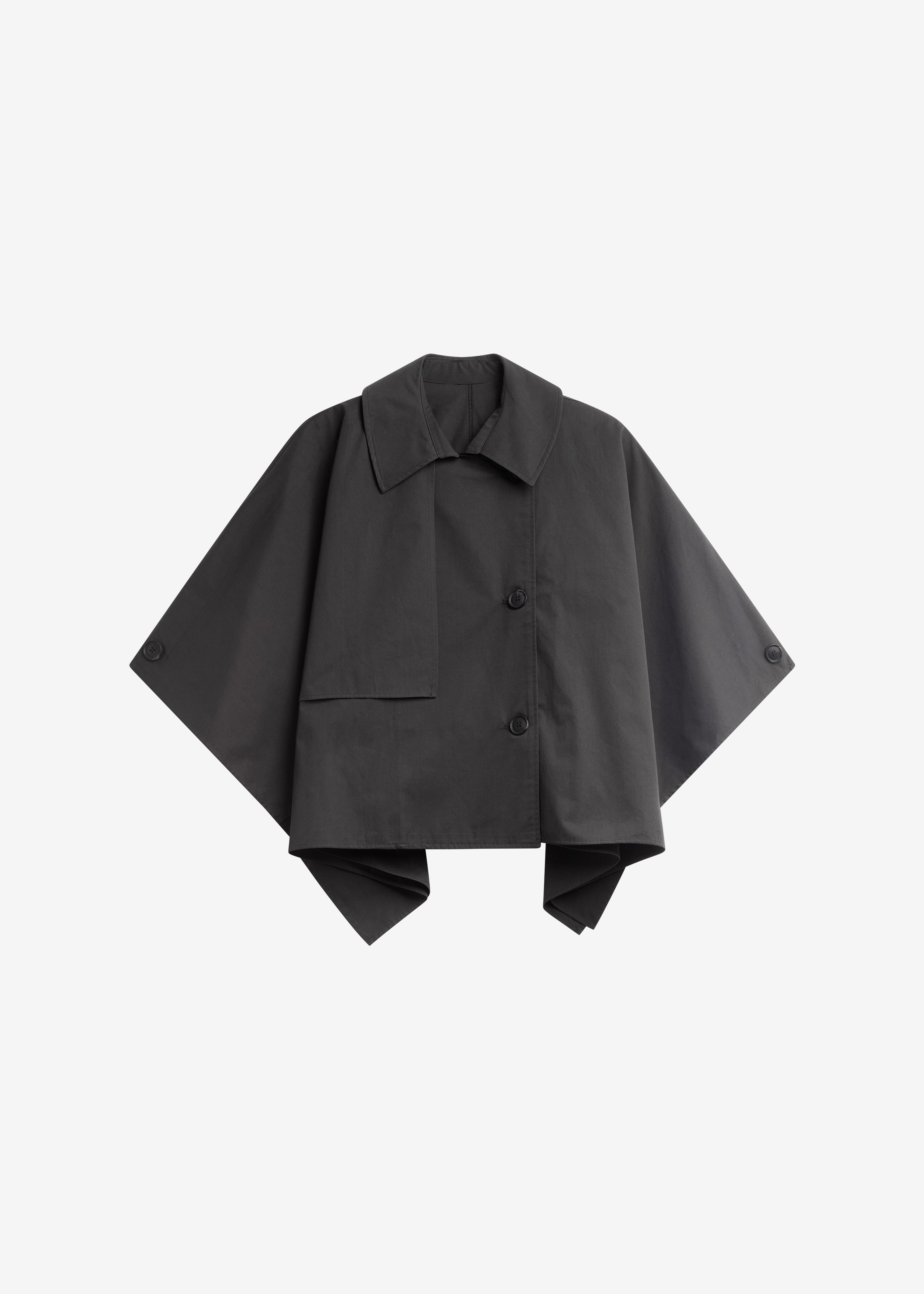 Maren Cape Trench - Black - 8