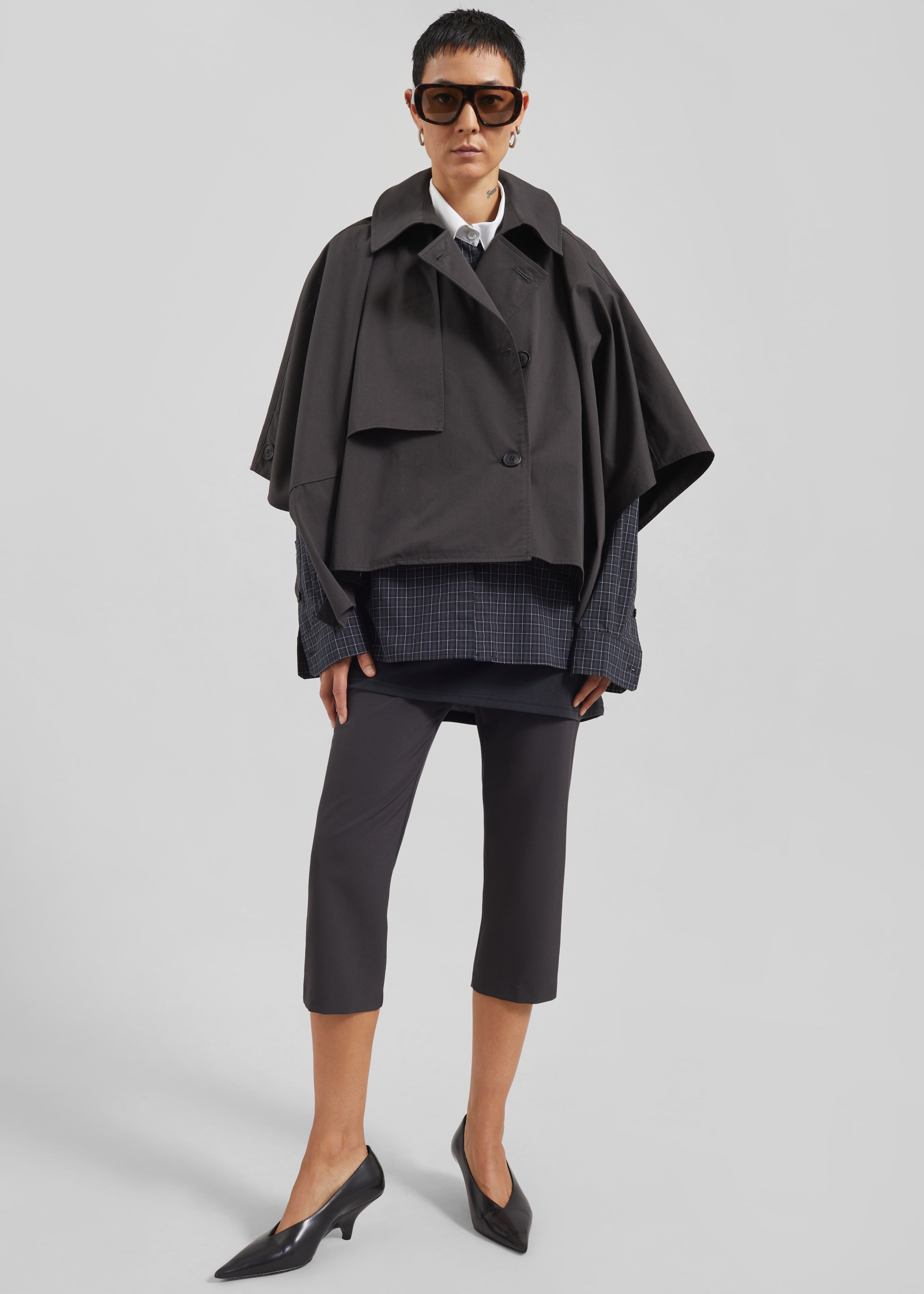 Maren Cape Trench - Black - 4