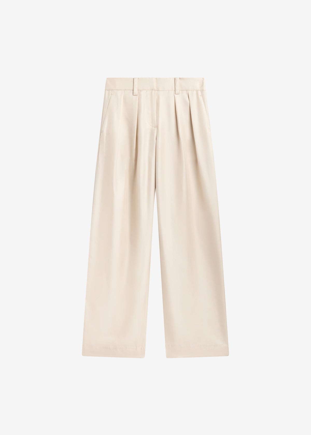 Marfa Pleated Silk Trousers - Ivory - 7