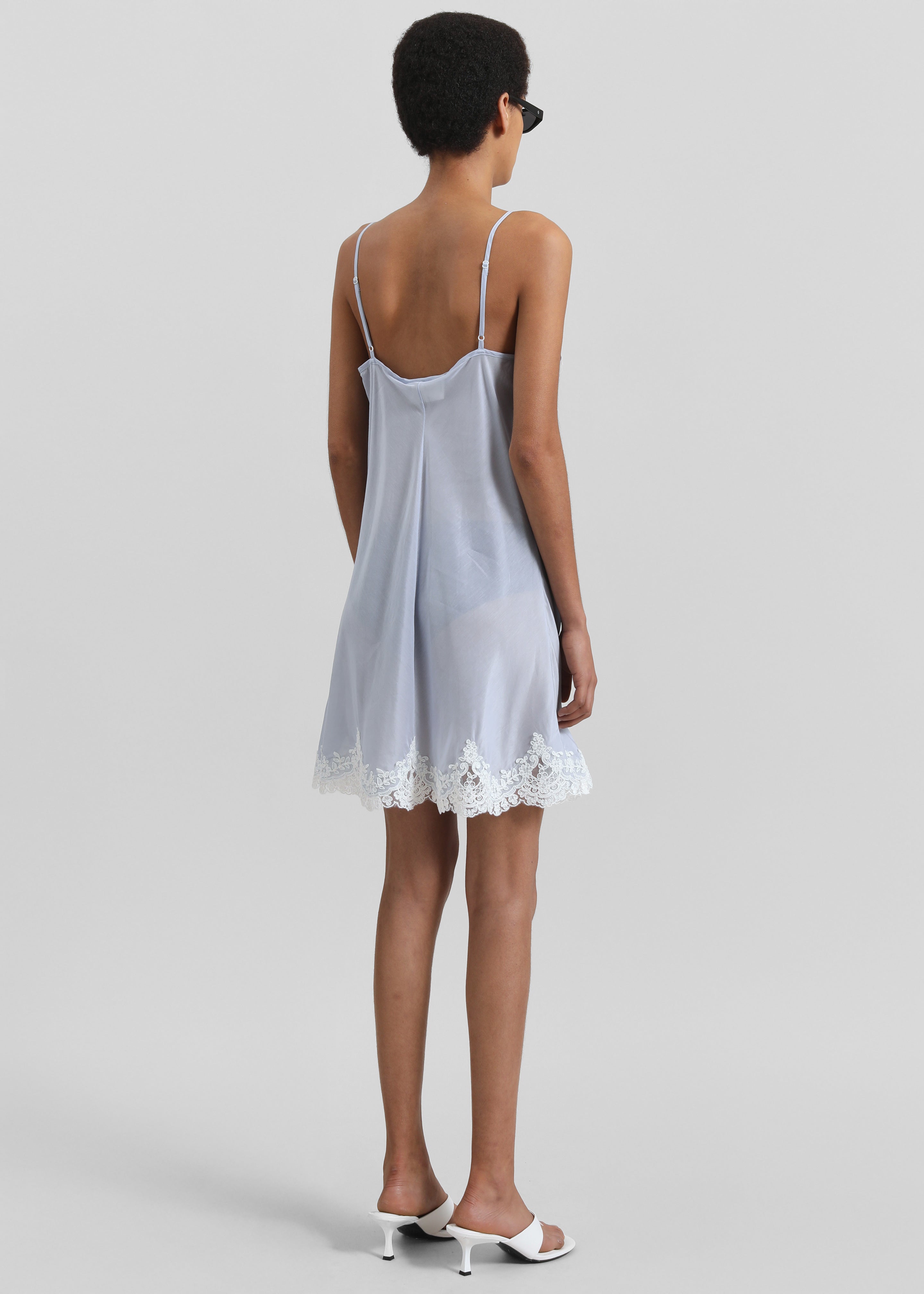 Matin Lace Trimmed Silk Slip - Lavender - 7