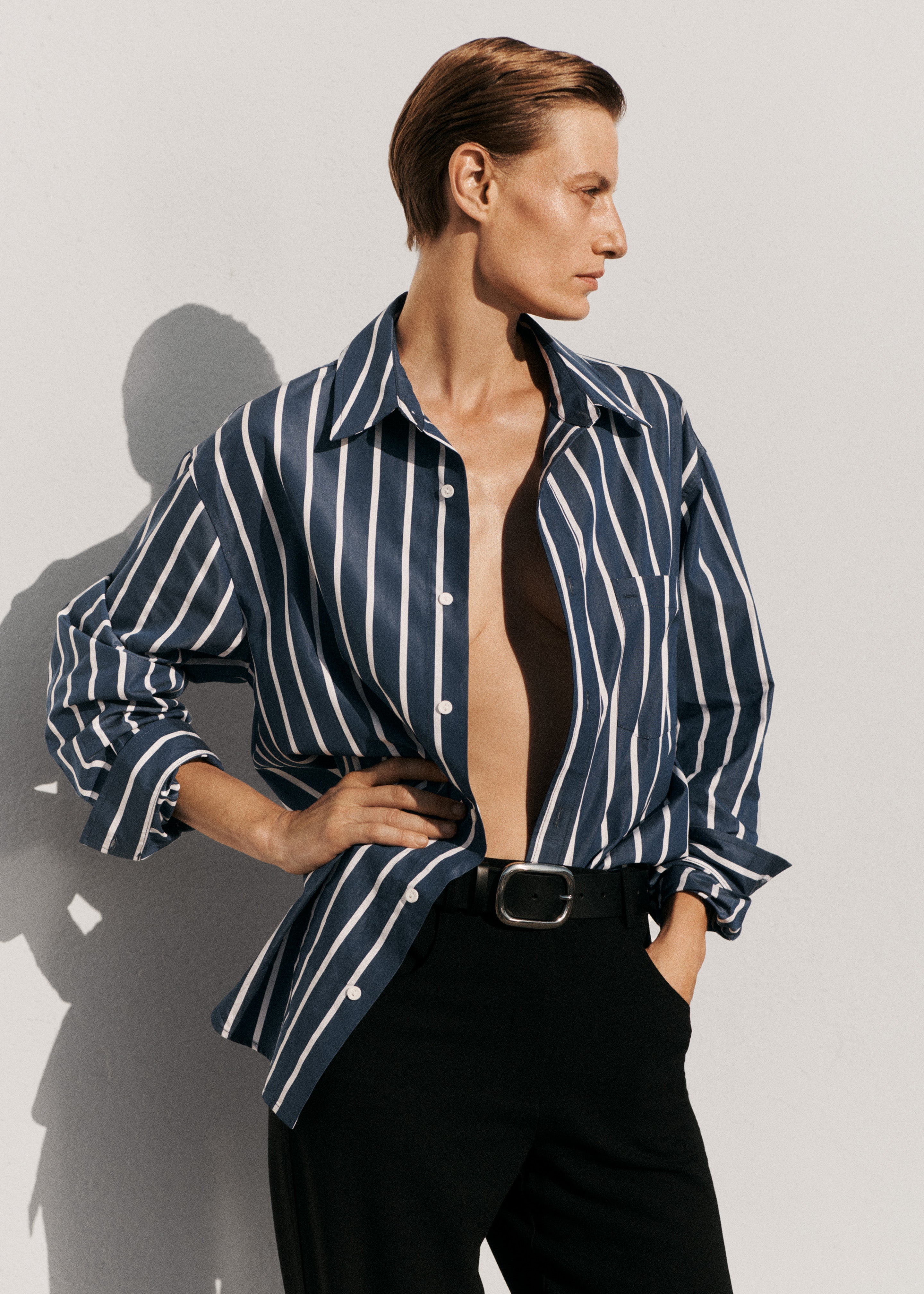 Matteau Classic Stripe Shirt - Marine Stripe - 1