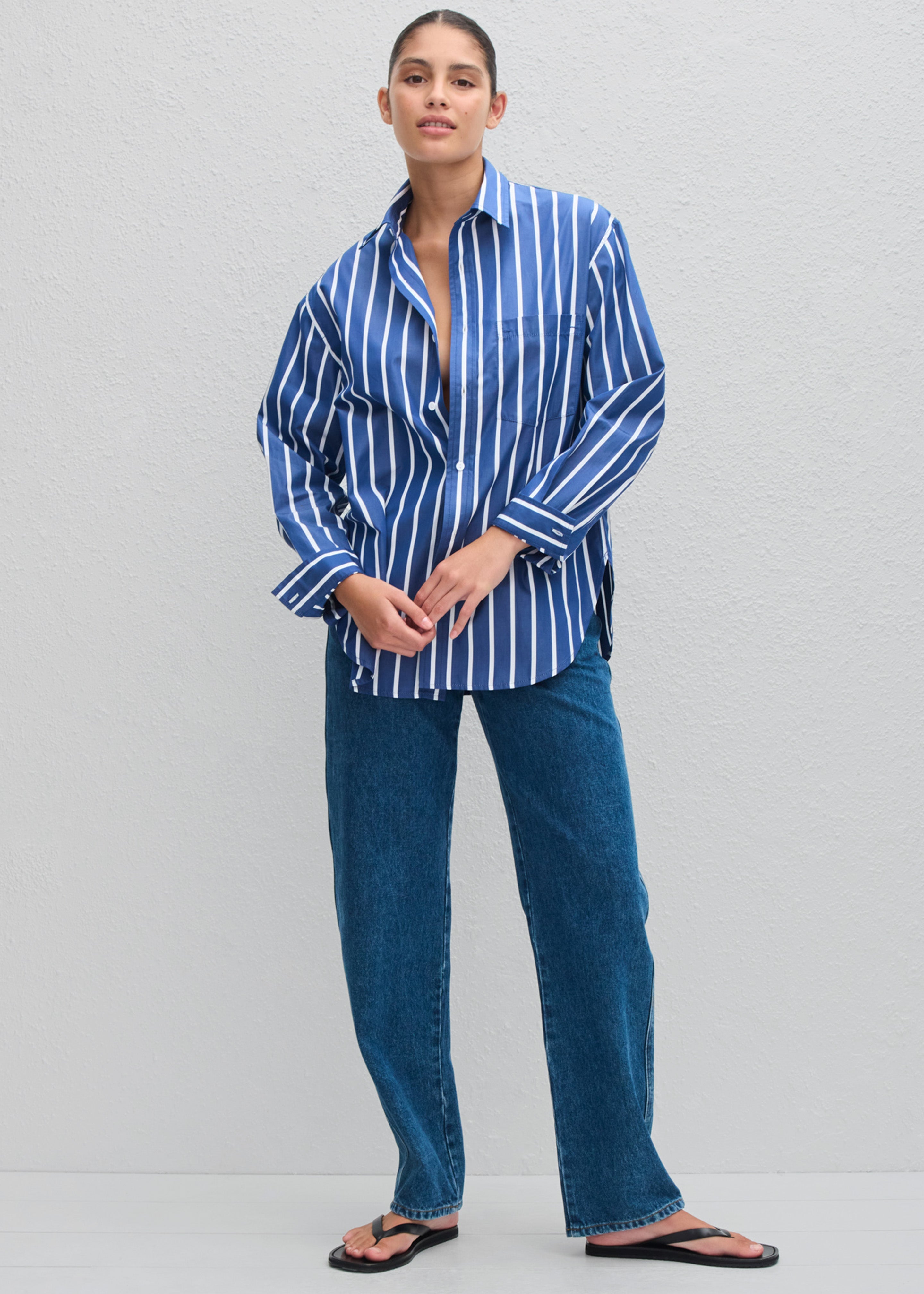 Matteau Classic Stripe Shirt - Marine Stripe - 4