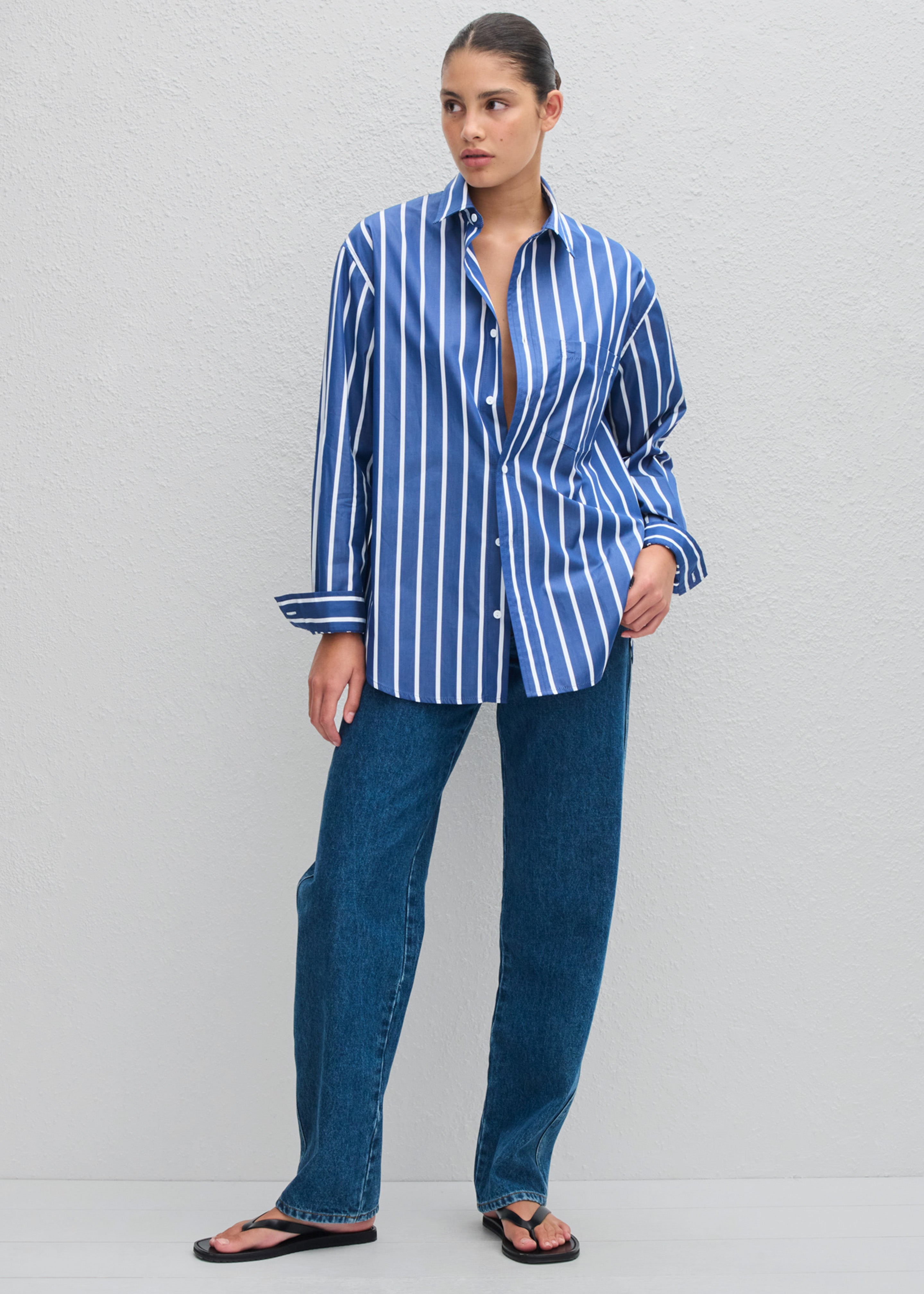 Matteau Classic Stripe Shirt - Marine Stripe - 5