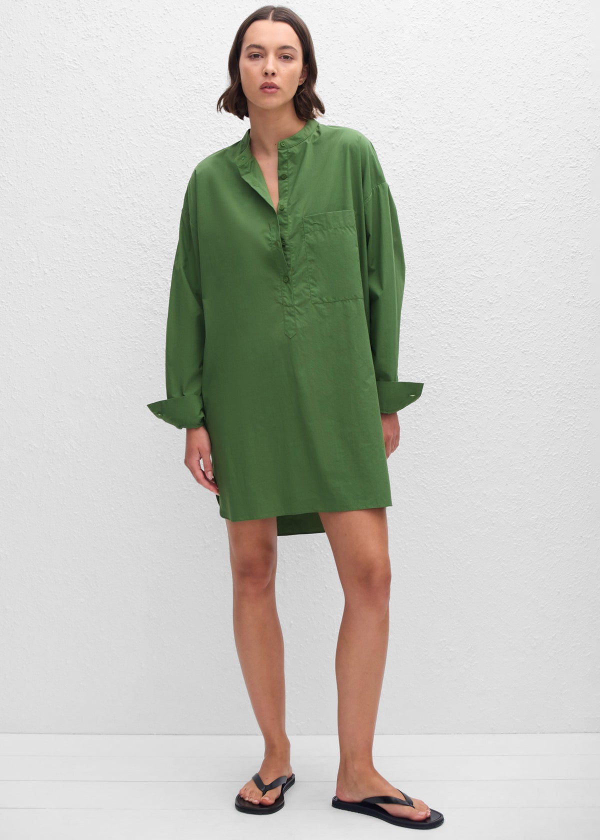 Matteau Popover Mini Shirt Dress - Cactus - 4