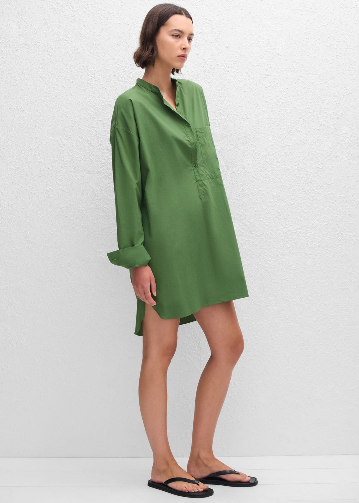 Matteau Popover Mini Shirt Dress - Cactus - 5