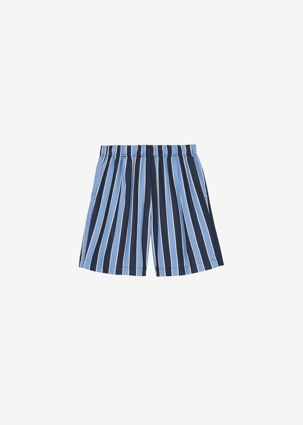 Matthias Striped Bermuda Shorts - Navy Stripe - 9