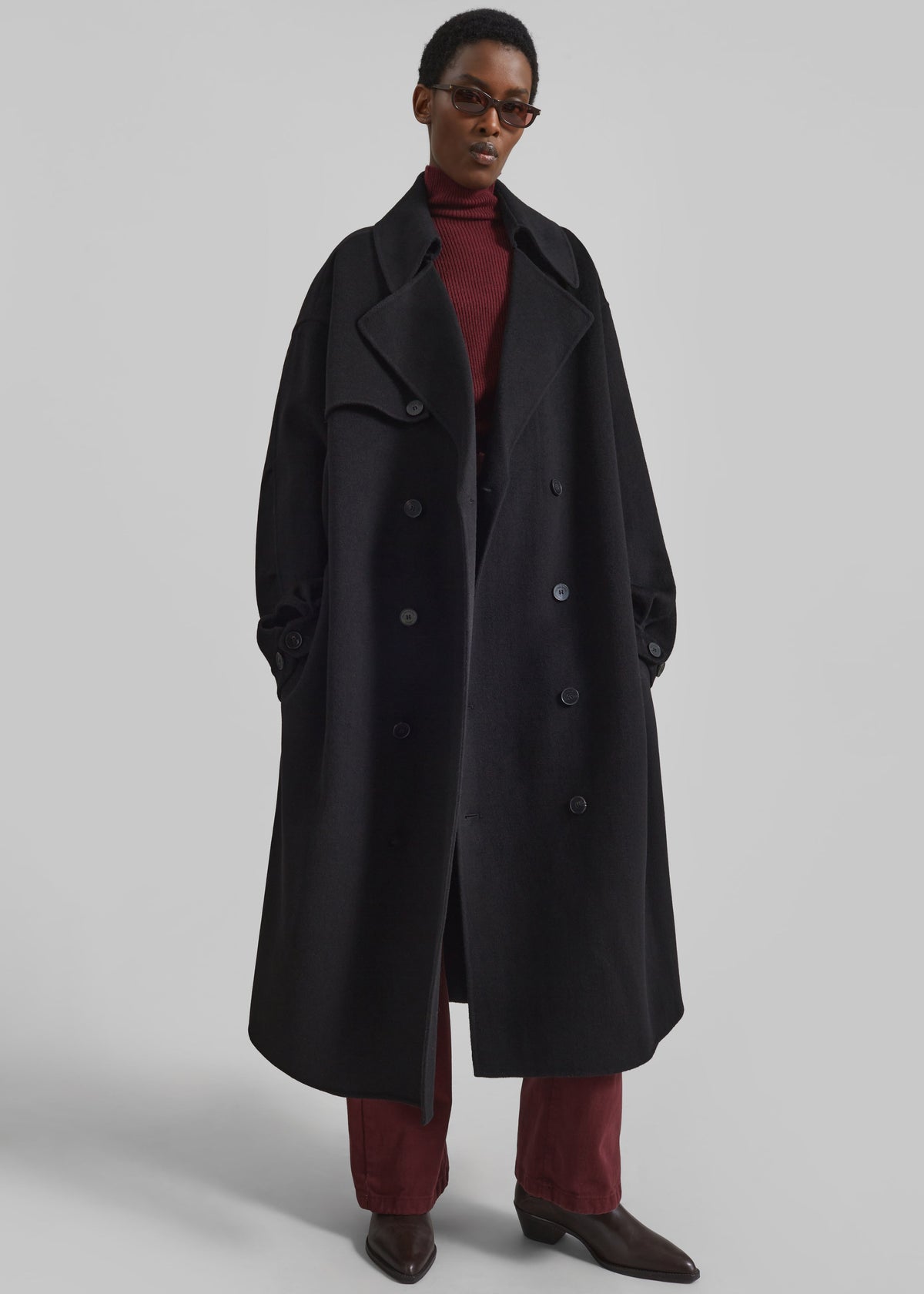 Mavis Long Coat - Black - 1