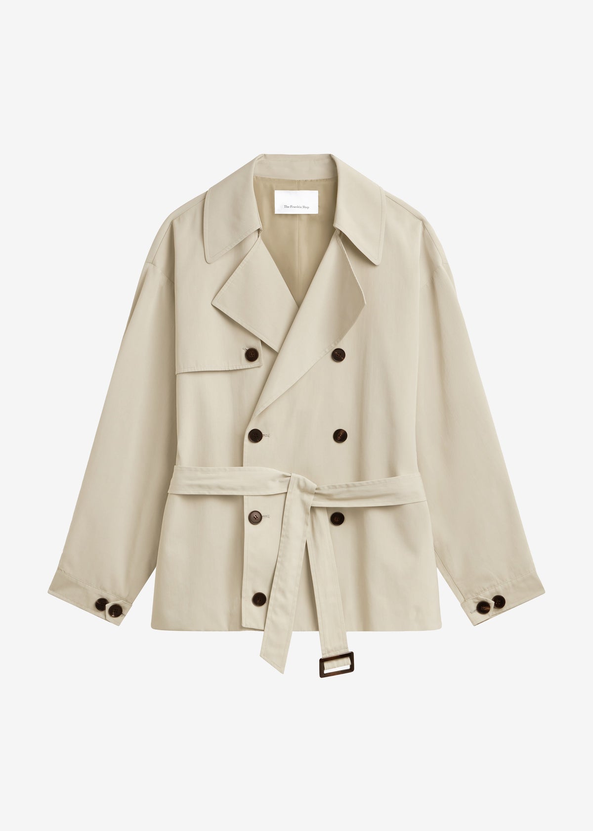 Mavis Oversized Short Trench - Beige - 6