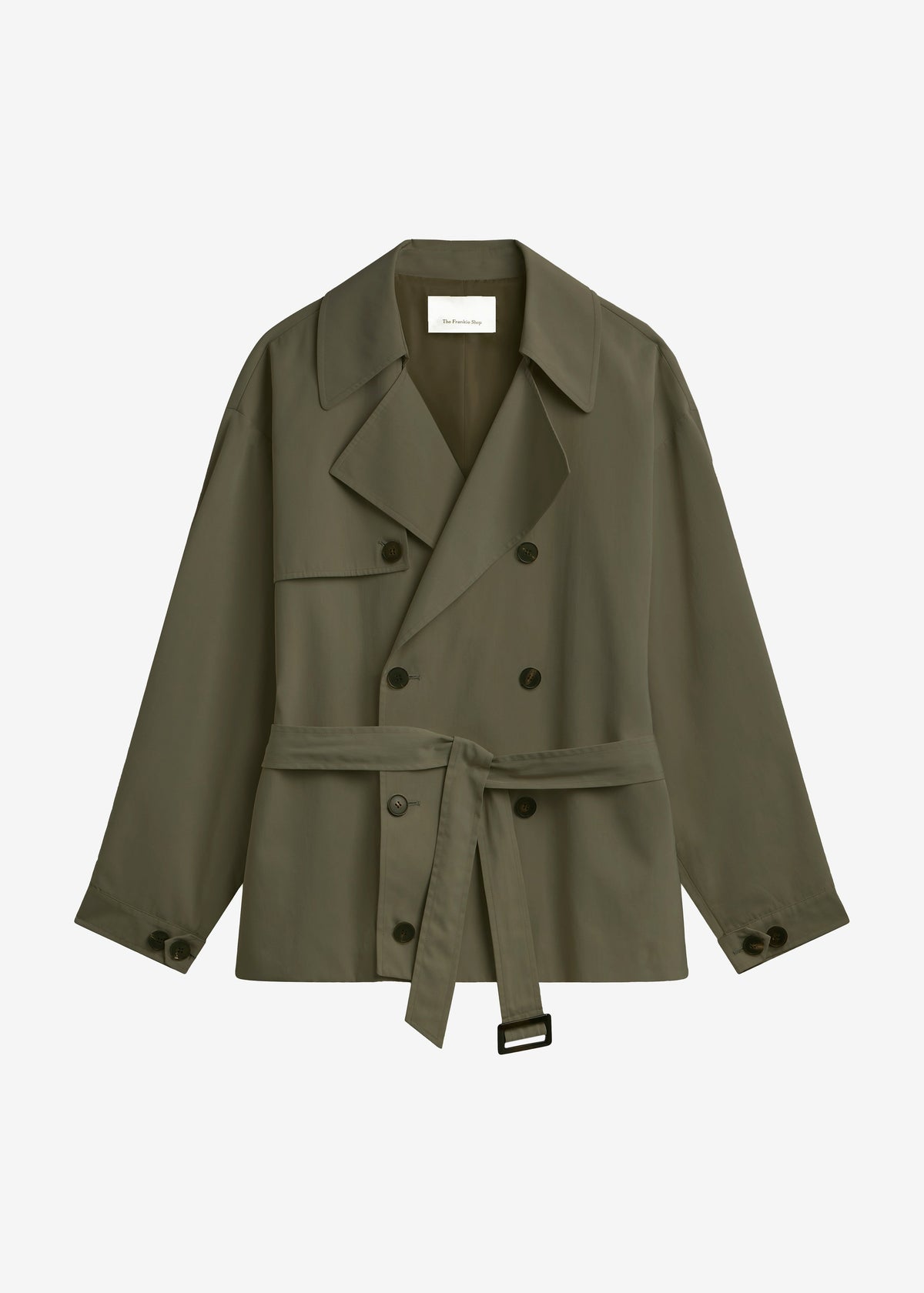 Mavis Oversized Short Trench - Khaki - 7